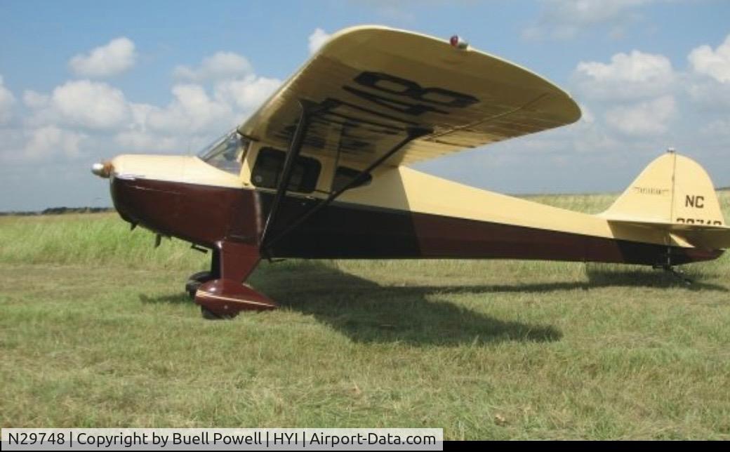 N29748, 1941 Taylorcraft BC12-65 C/N 2595, Just washed