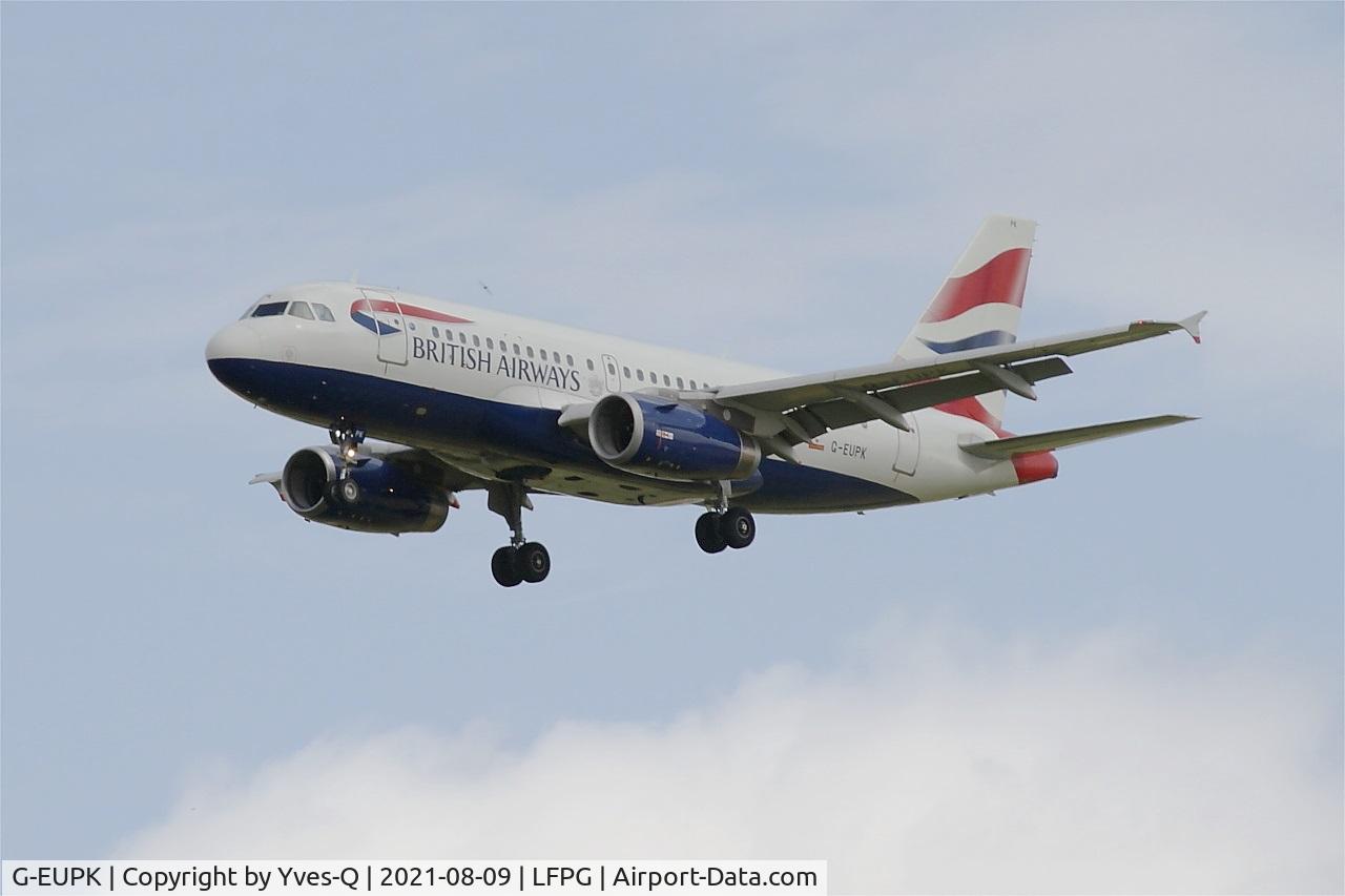 G-EUPK, 2000 Airbus A319-131 C/N 1236, Airbus A319-131, Short approach rwy26L, Roissy Charles De Gaulle airport (LFPG-CDG)