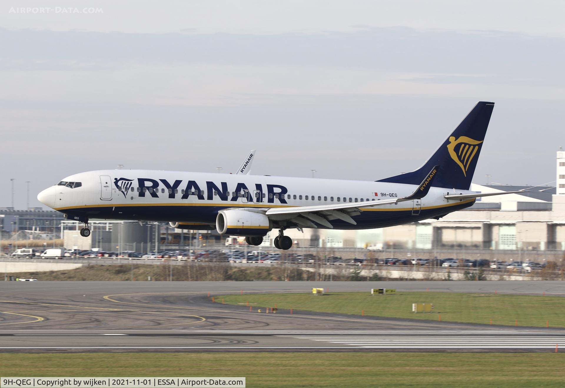 9H-QEG, 2018 Boeing 737-800 C/N 44821, RWY 19L