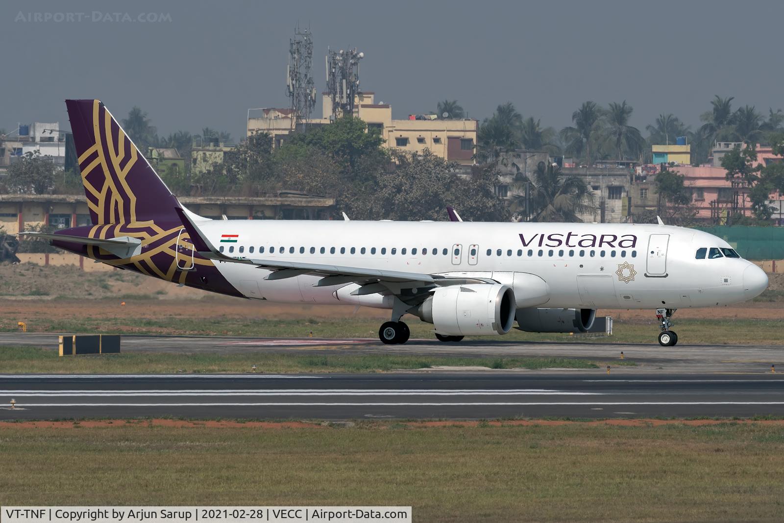 VT-TNF, 2017 Airbus A320-251N C/N 7822, Taxiing out to Rwy 19L at NSCBIA for a morning departure.