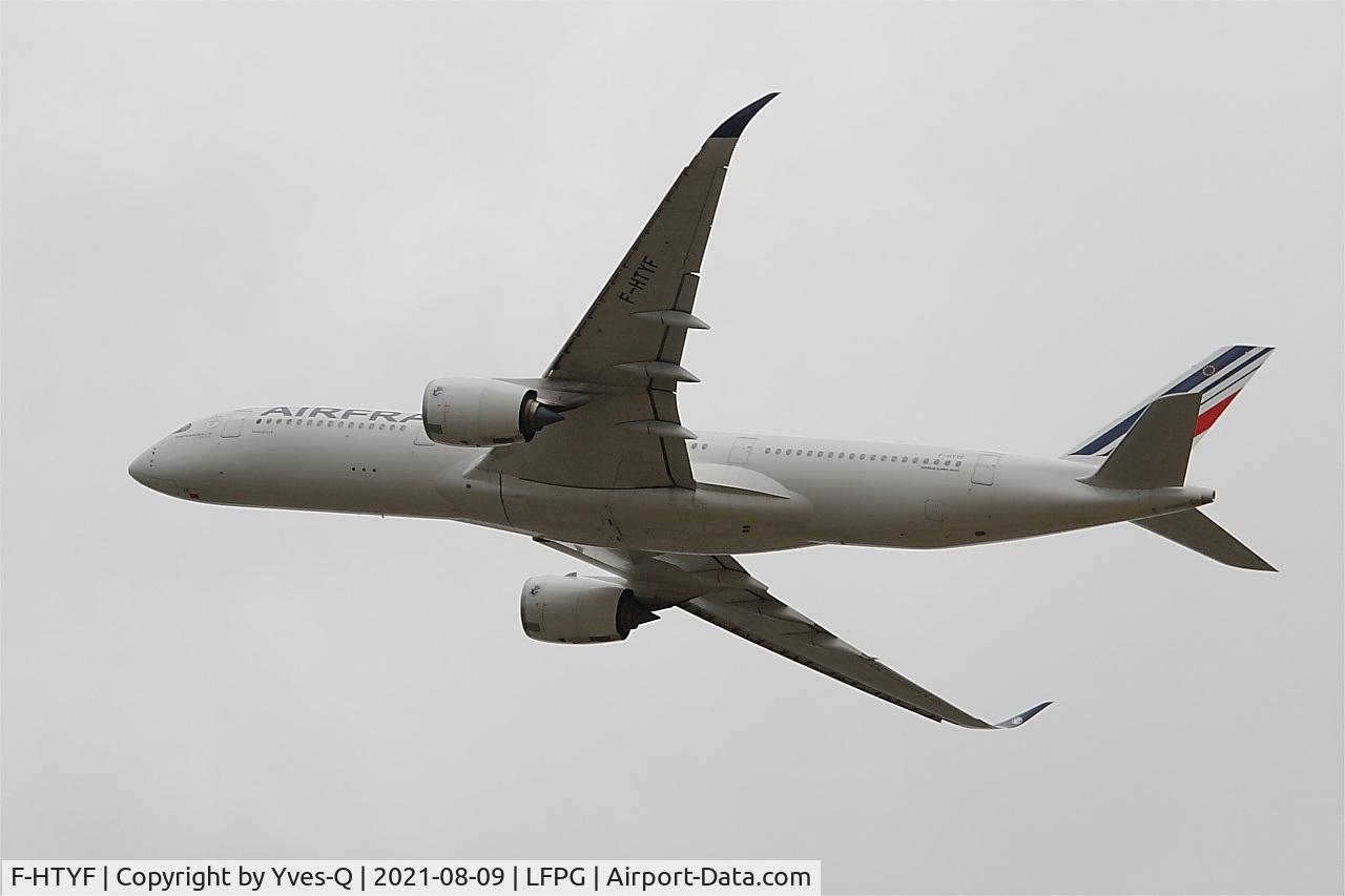 F-HTYF, 2020 Airbus A350-941 C/N 422, Airbus A350-941, Take off rwy 06R, Roissy Charles De Gaulle Airport (LFPG-CDG)