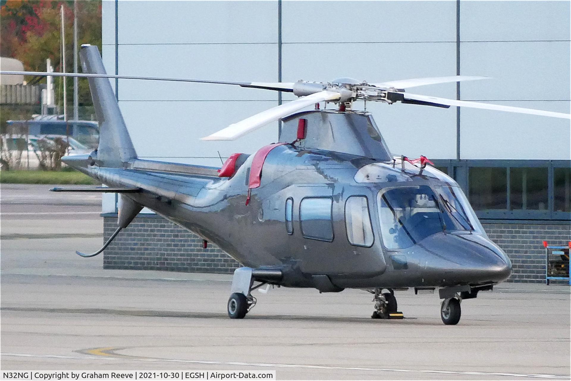 N32NG, Agusta A-109E Power C/N 11112, Parked at Norwich.