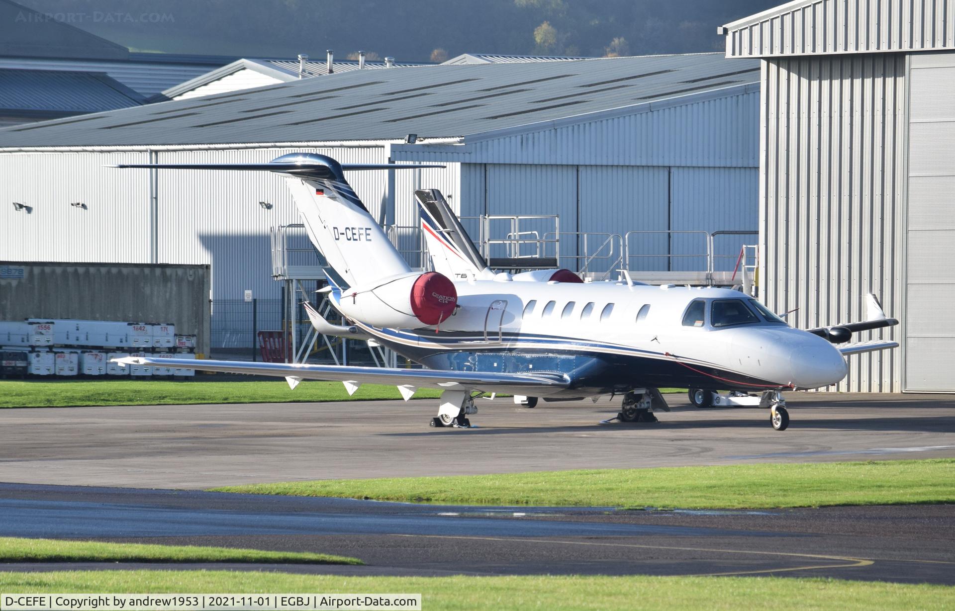 D-CEFE, 2014 Cessna 525C CitationJet CJ4 C/N 525C-0177, D-CEFE at Gloucestershire Airport.