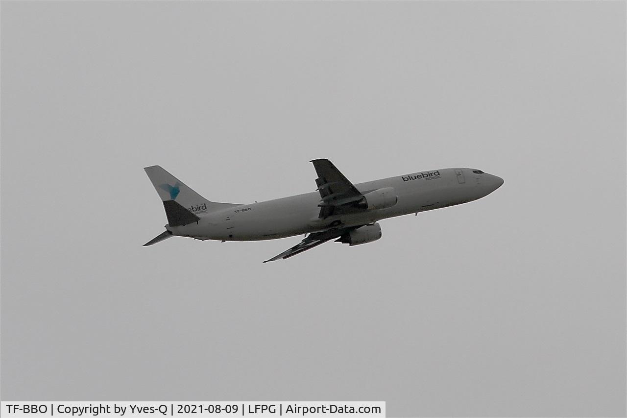 TF-BBO, 1990 Boeing 737-46BSF C/N 24573, Boeing 737-46BSF, Climbing from rwy 08L, Roissy Charles De Gaulle airport (LFPG-CDG)