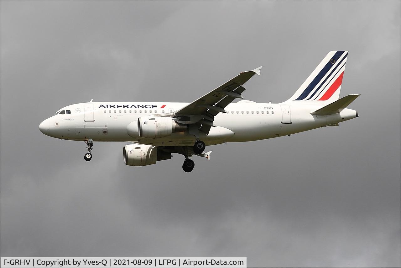 F-GRHV, 2001 Airbus A319-111 C/N 1505, Airbus A319-111, On final rwy 26L, Roissy Charles De Gaulle airport (LFPG-CDG)