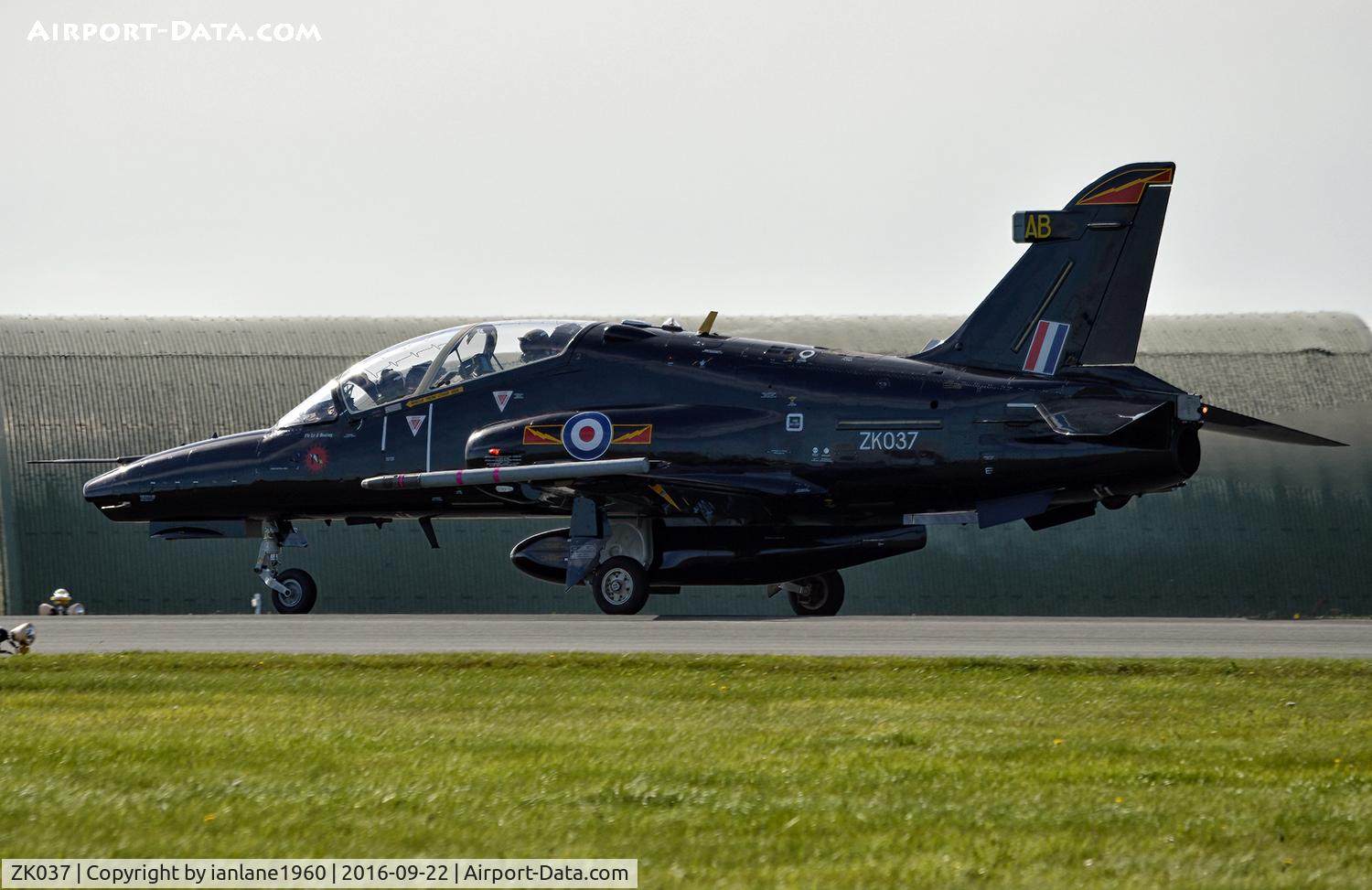 ZK037, 2010 British Aerospace Hawk T2 C/N RT028/1266, At RAF Valley