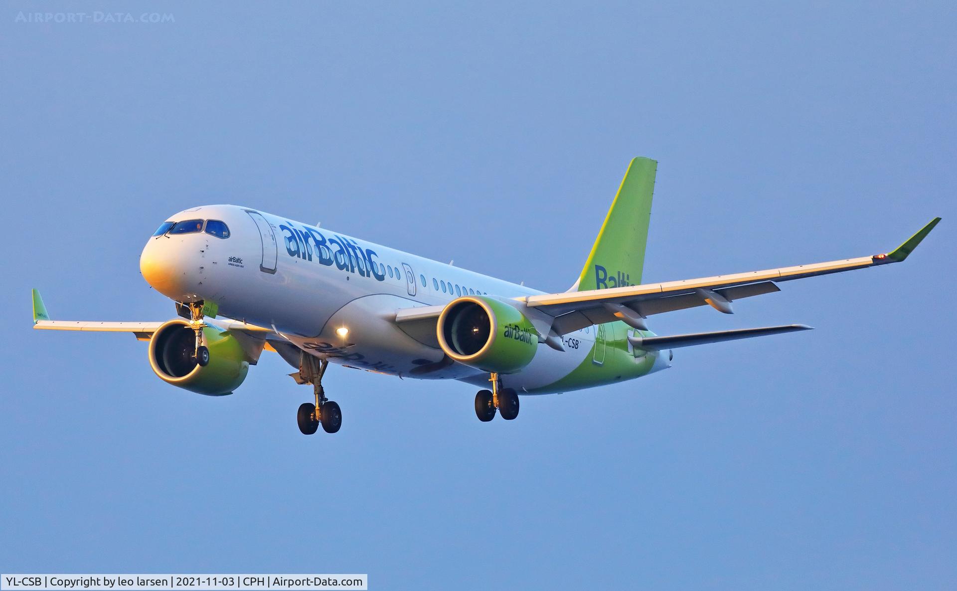 YL-CSB, 2016 Bombardier CSeries CS300 (BD-500-1A11) C/N 55004, Copenhagen 3.11.2021