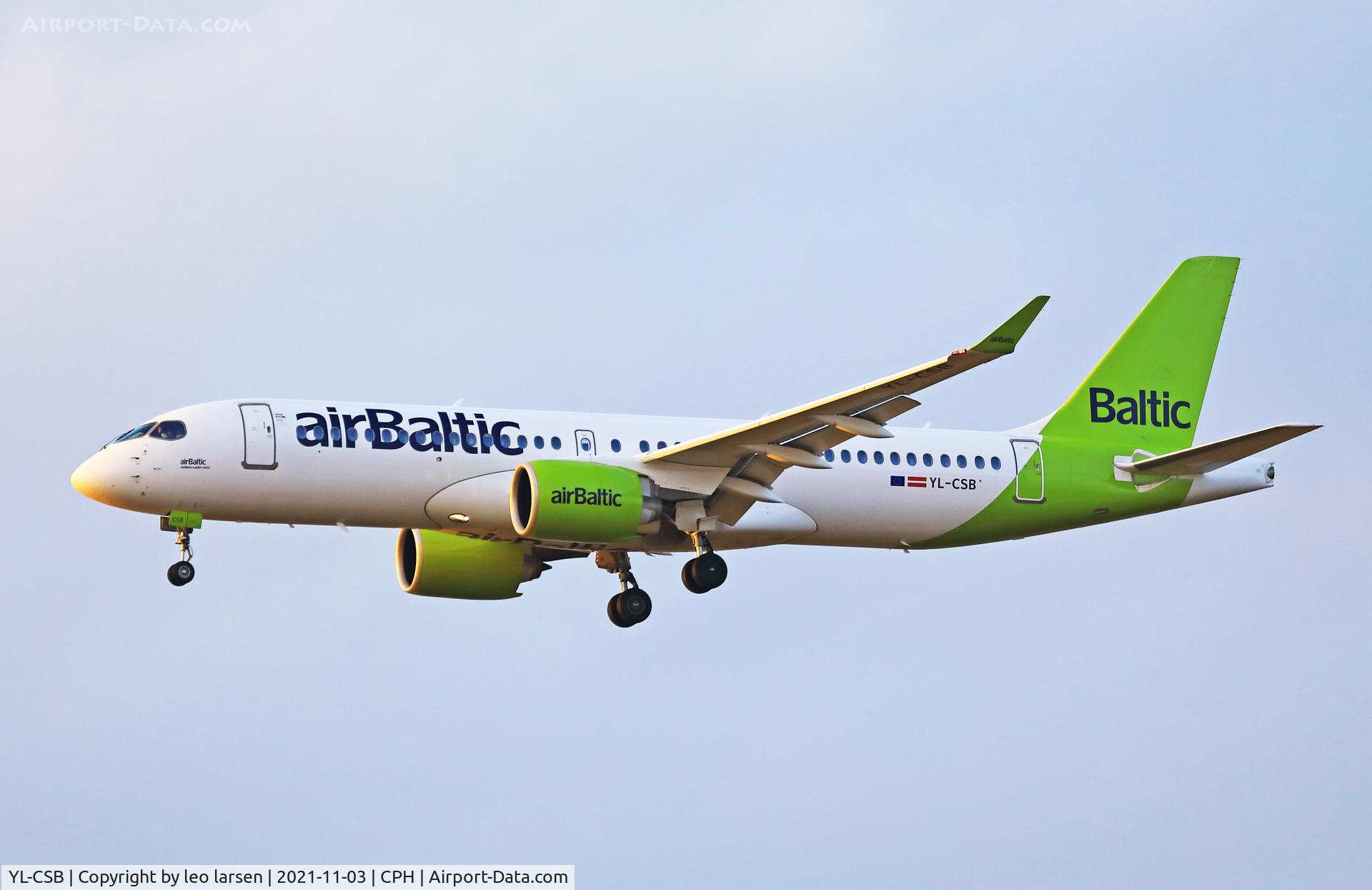 YL-CSB, 2016 Bombardier CSeries CS300 (BD-500-1A11) C/N 55004, Copenhagen 3.11.2021