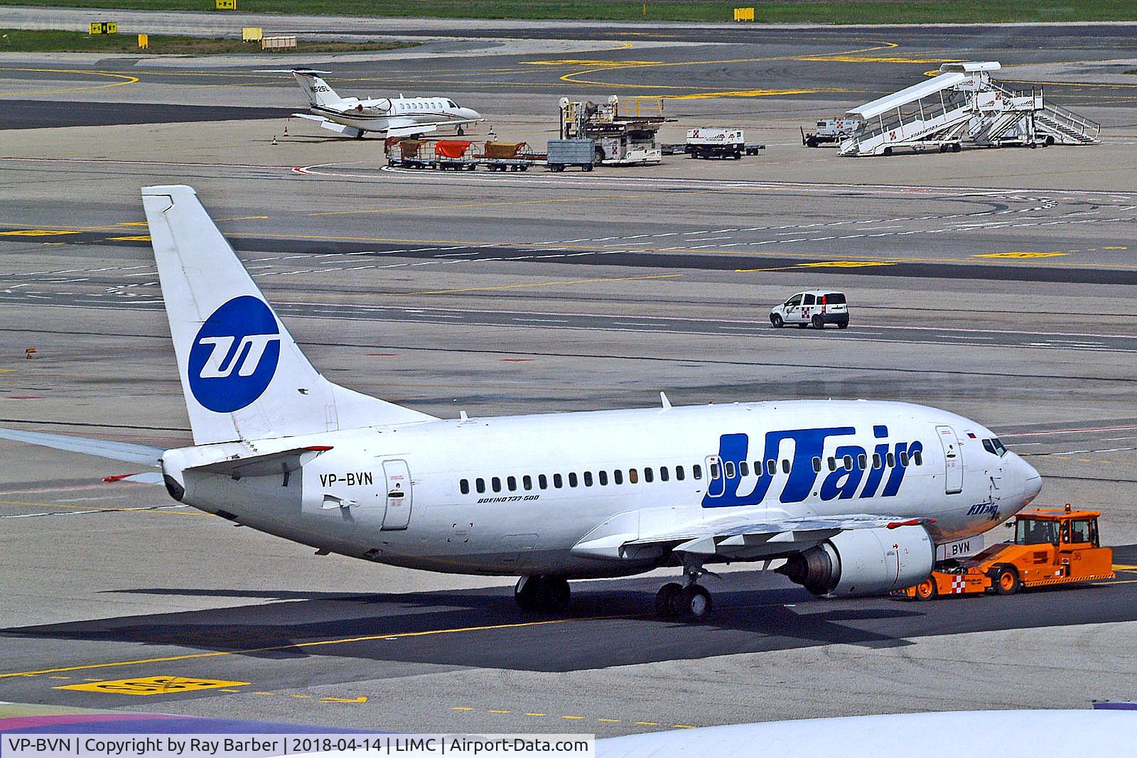 VP-BVN, 1996 Boeing 737-524 C/N 27540, VP-BVN   Boeing 737-524 [27540] (UT air) Milan-Malpensa~I 14/04/2018