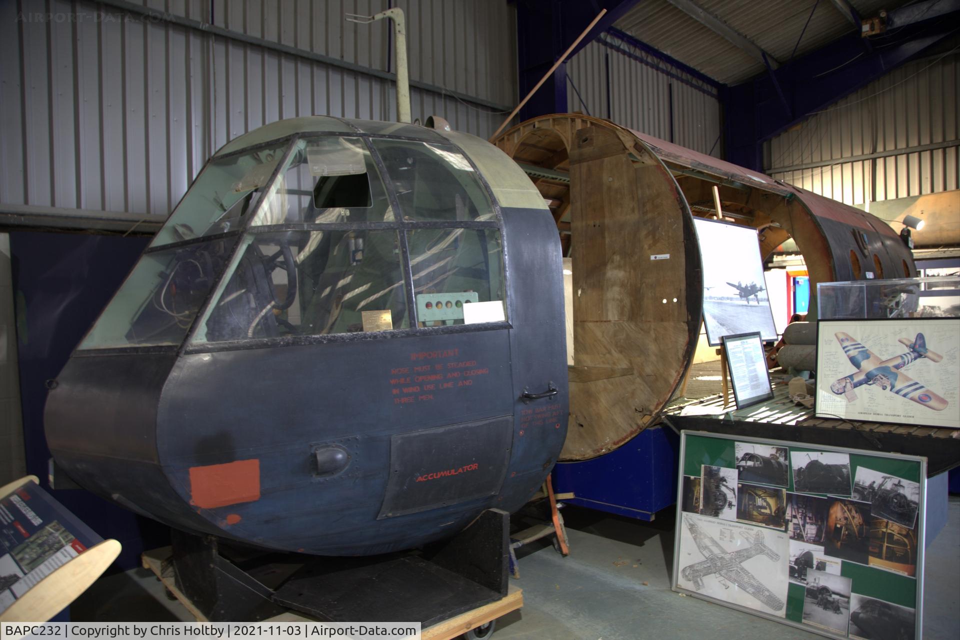 BAPC232, Airspeed AS.58 Horsa I/II C/N BAPC.232, Remains of the Airspeed Horsa WWII glider at the De Havilland Aircraft Museum at London Colney, Herts.