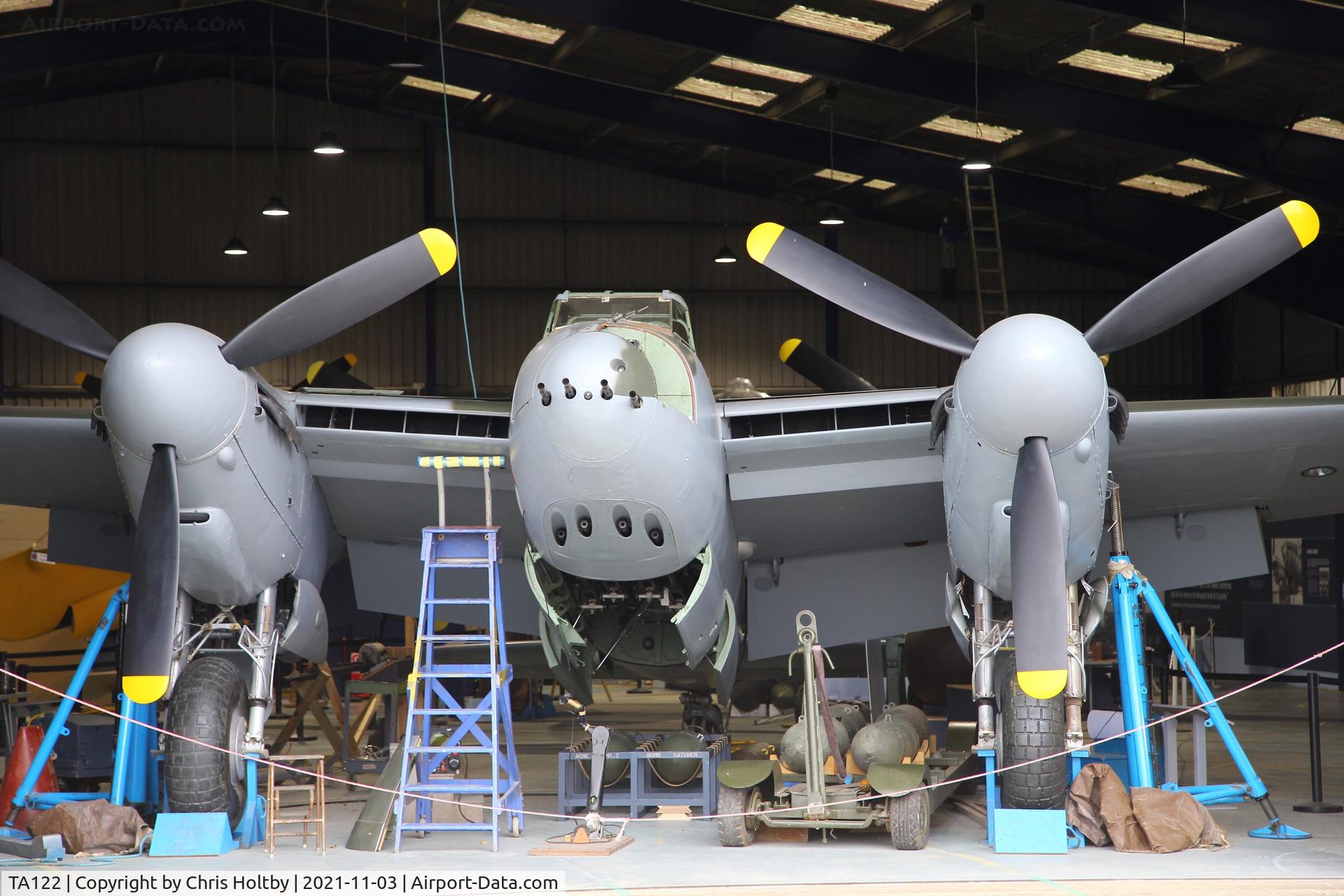 TA122, 1945 De Havilland DH-98 Mosquito FB.VI C/N Not found TA122, Exhibited at the De Havilland Aircraft Museum in London Colney, Herts.