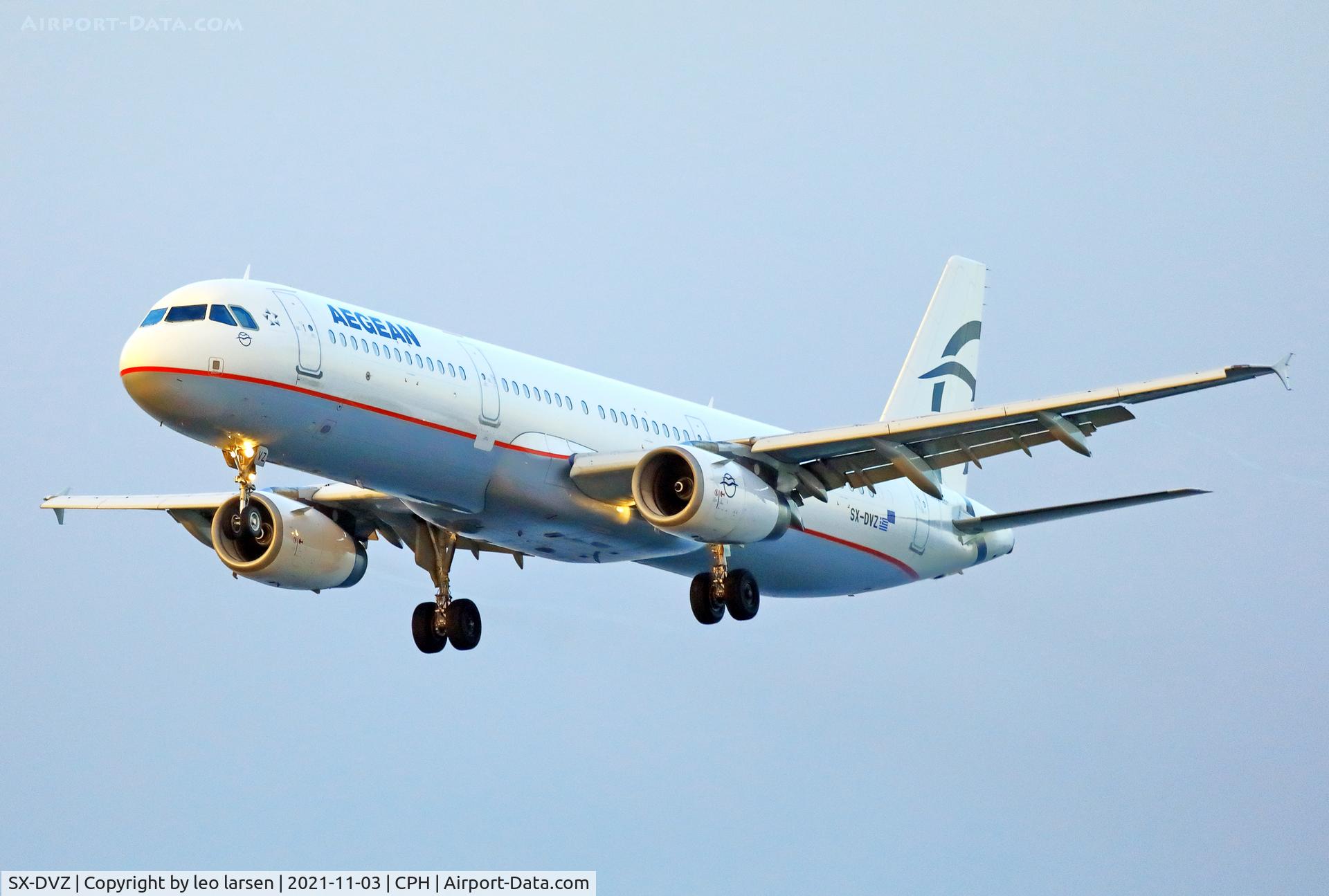 SX-DVZ, 2009 Airbus A321-231 C/N 3820, Copenhagen 3.11.2021