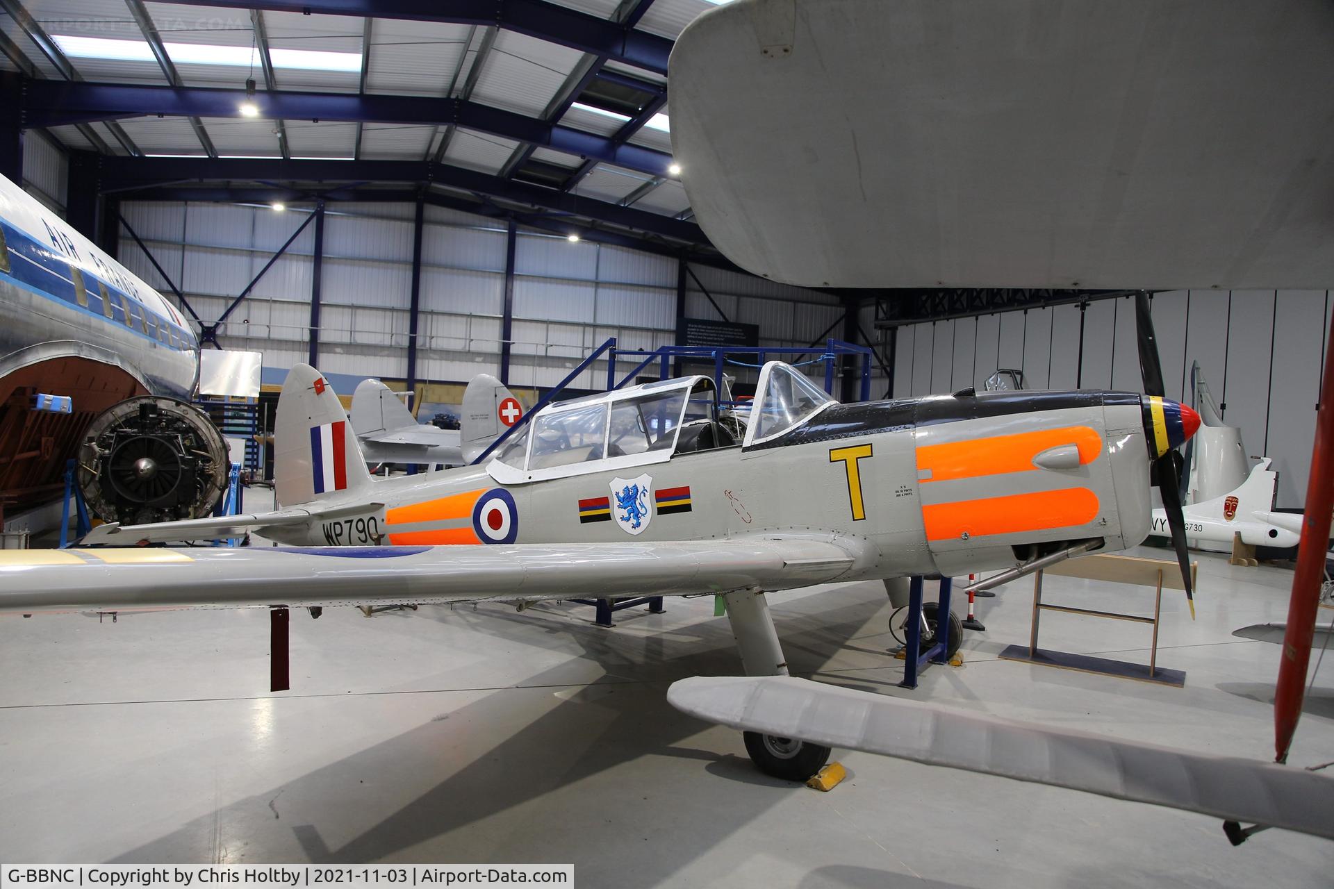 G-BBNC, 1951 De Havilland DHC-1 Chipmunk T.10 C/N C1/0682, On display at the de Havilland Aircraft Museum in London Colney, Herts.