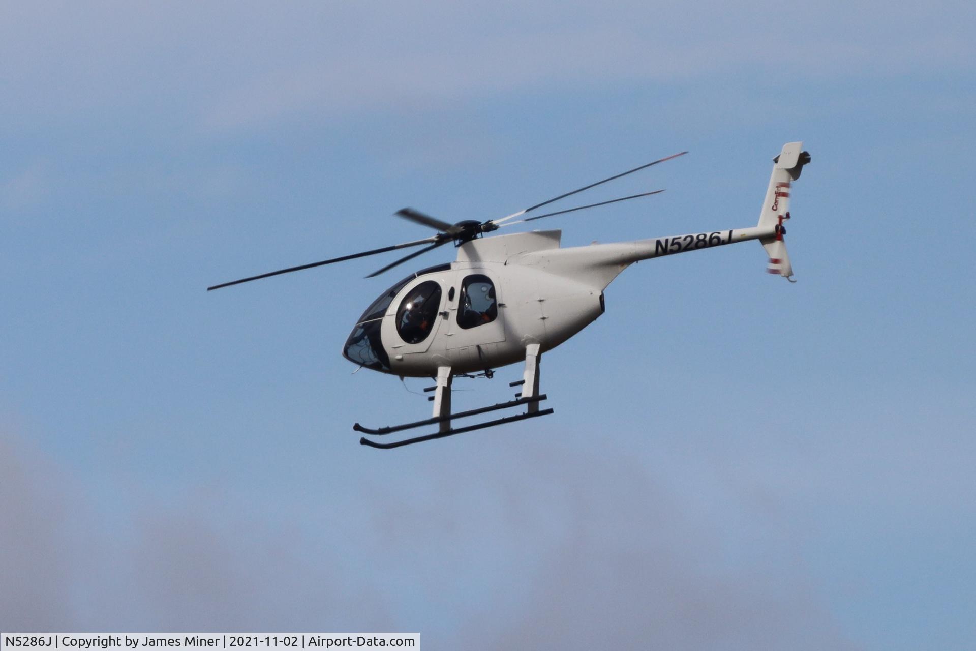 N5286J, Hughes 369E C/N 0192E, Over Elgin IL.