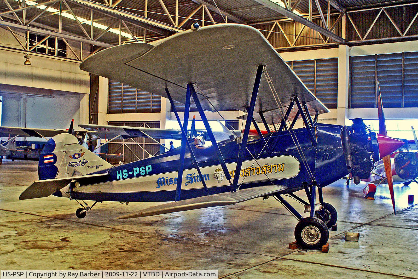 HS-PSP, 1929 Curtiss-Wright Travel Air 2000 C/N 948, HS-PSP  Curtiss-Wright Travel Air 4000 [948] (Ex Royal Thai Air Force / Bangkok Tango Collection) Bangkok Don Muang Int'l~HS 22/11/09