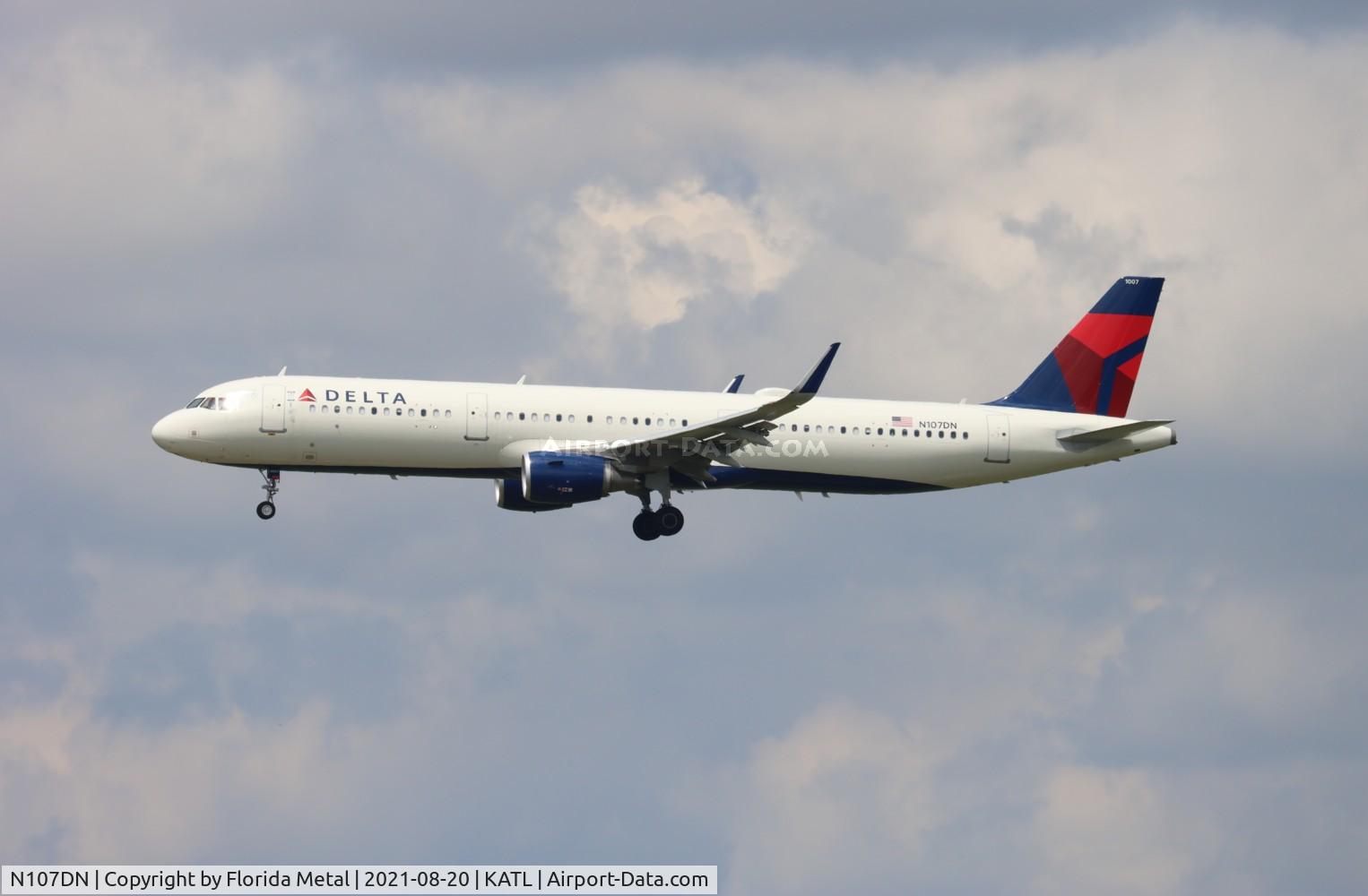 N107DN, 2020 Airbus A321-211 C/N 9582, ATL spotting 2021