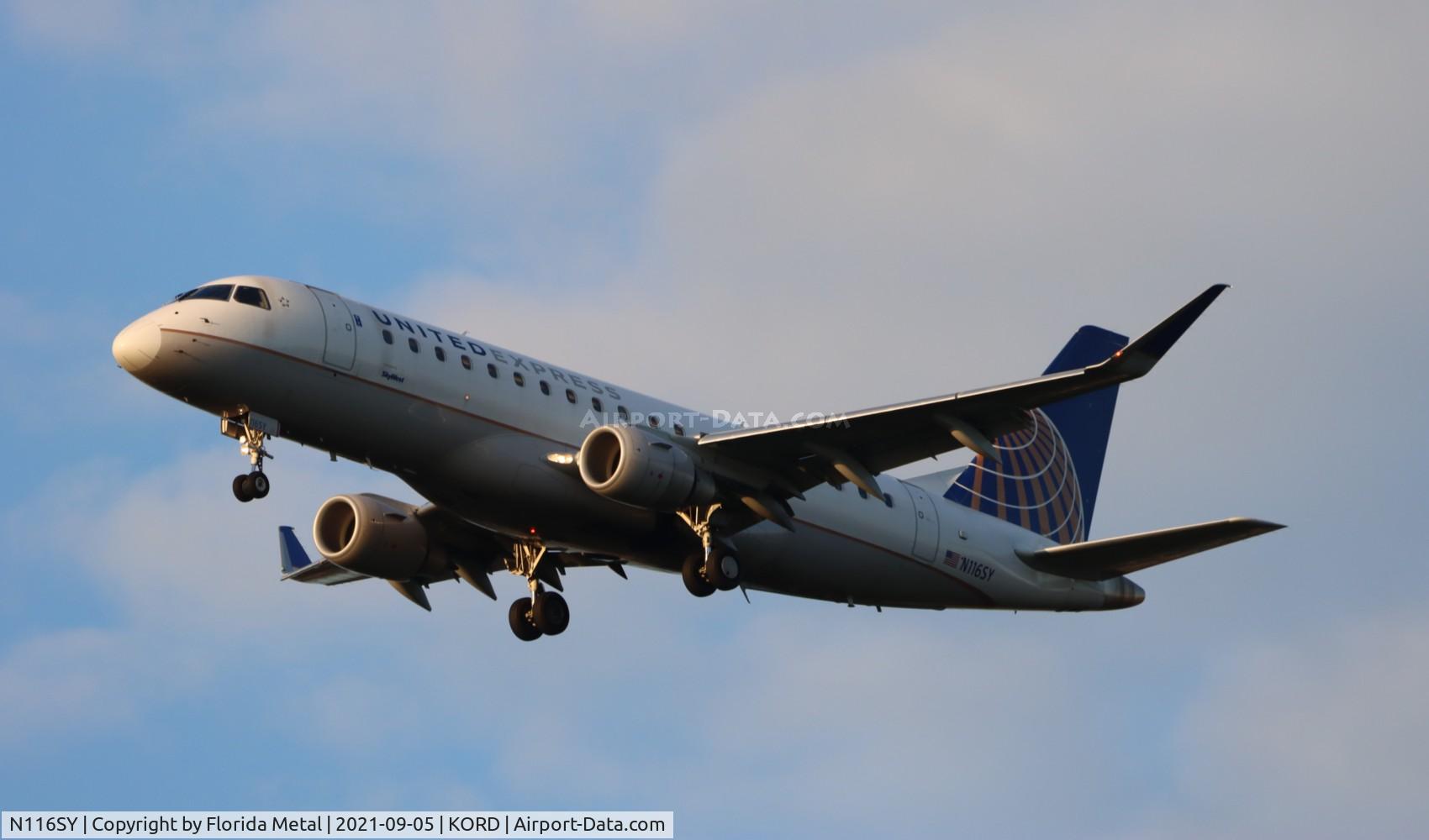 N116SY, 2014 Embraer 175LR (ERJ-170-200LR) C/N 17000411, KORD spotting 2021