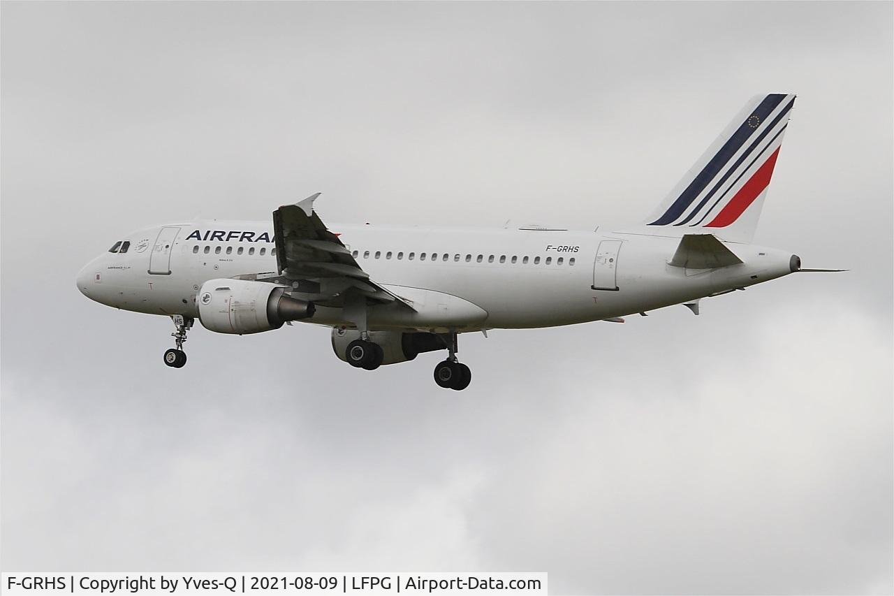F-GRHS, 2001 Airbus A319-111 C/N 1444, Airbus A319-111, On final rwy 26L, Roissy Charles De Gaulle airport (LFPG-CDG)