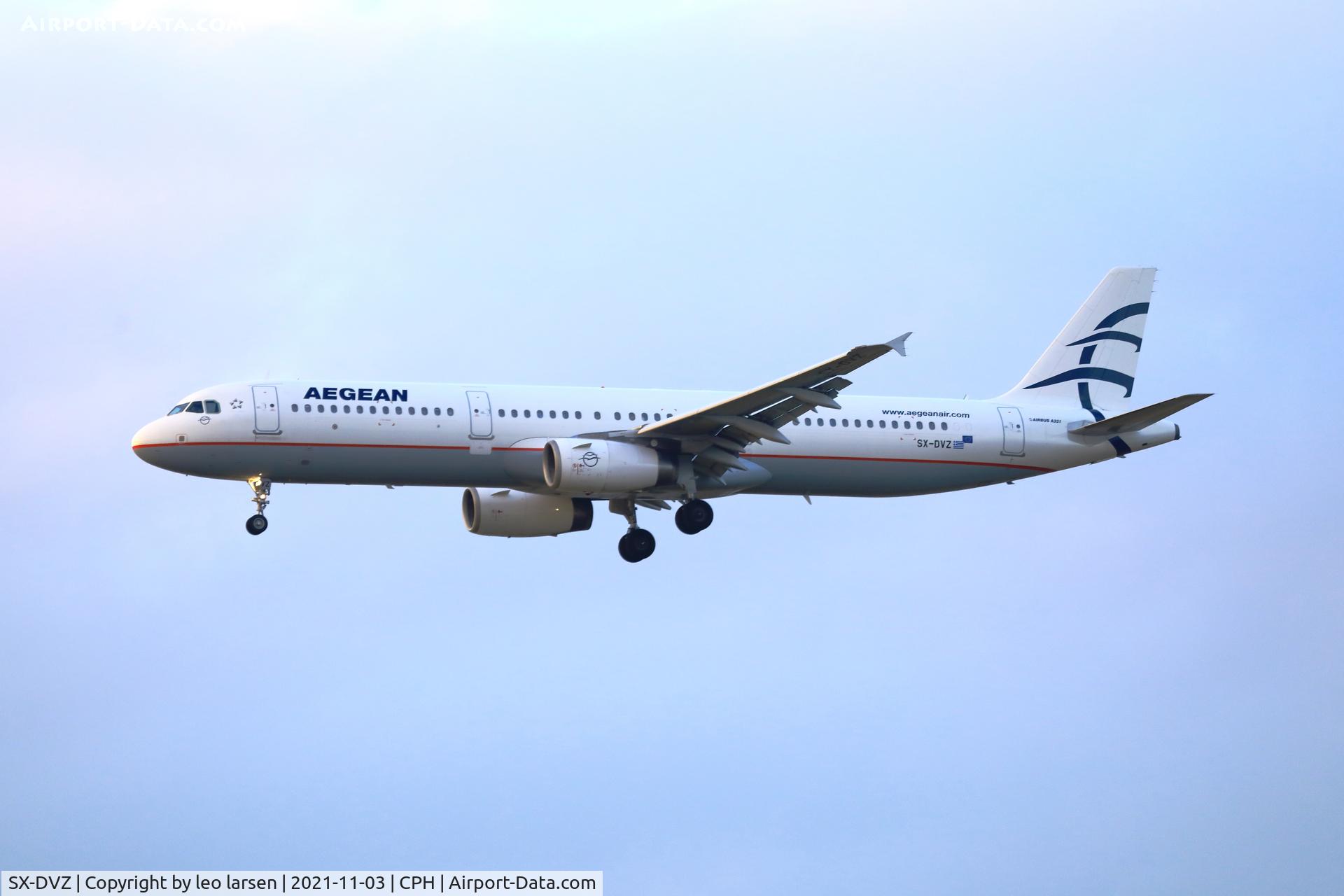 SX-DVZ, 2009 Airbus A321-231 C/N 3820, Copenhagen 3.11.2021