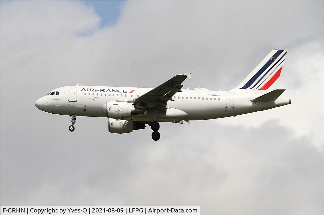 F-GRHN, 2000 Airbus A319-111 C/N 1267, Airbus A319-111, On final rwy 26L, Roissy Charles De Gaulle airport (LFPG-CDG)