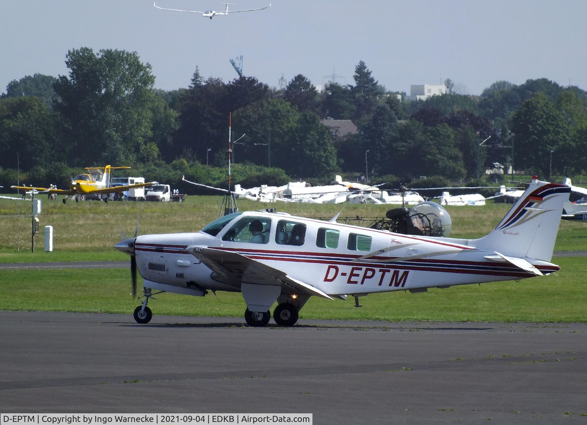 D-EPTM, 1991 Beech B36TC Bonanza Bonanza C/N EA-513, Beechcraft B36TC Bonanza at Bonn-Hangelar airfield during the Grumman Fly-in 2021