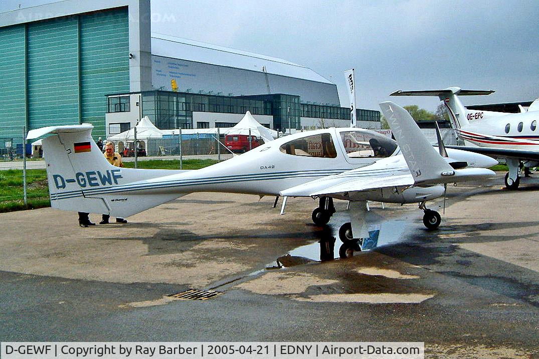 D-GEWF, Diamond DA-42 Twin Star C/N 42.014, D-GEWF   Diamond DA.42 Twin Star [42.014] Friedrichshafen~D 21/04/2005