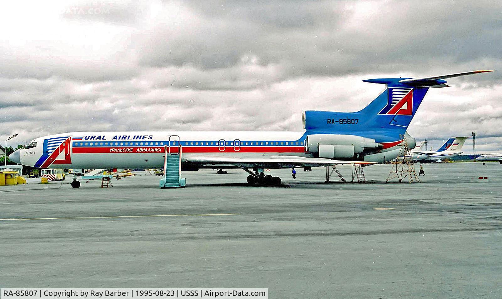 RA-85807, 1994 Tupolev Tu-154M C/N 94A988, RA-85807   Tupolev Tu-154M [94A-988] (Ural Airlines) Yekaterinburg-Koltsovo~RA 23/08/1995