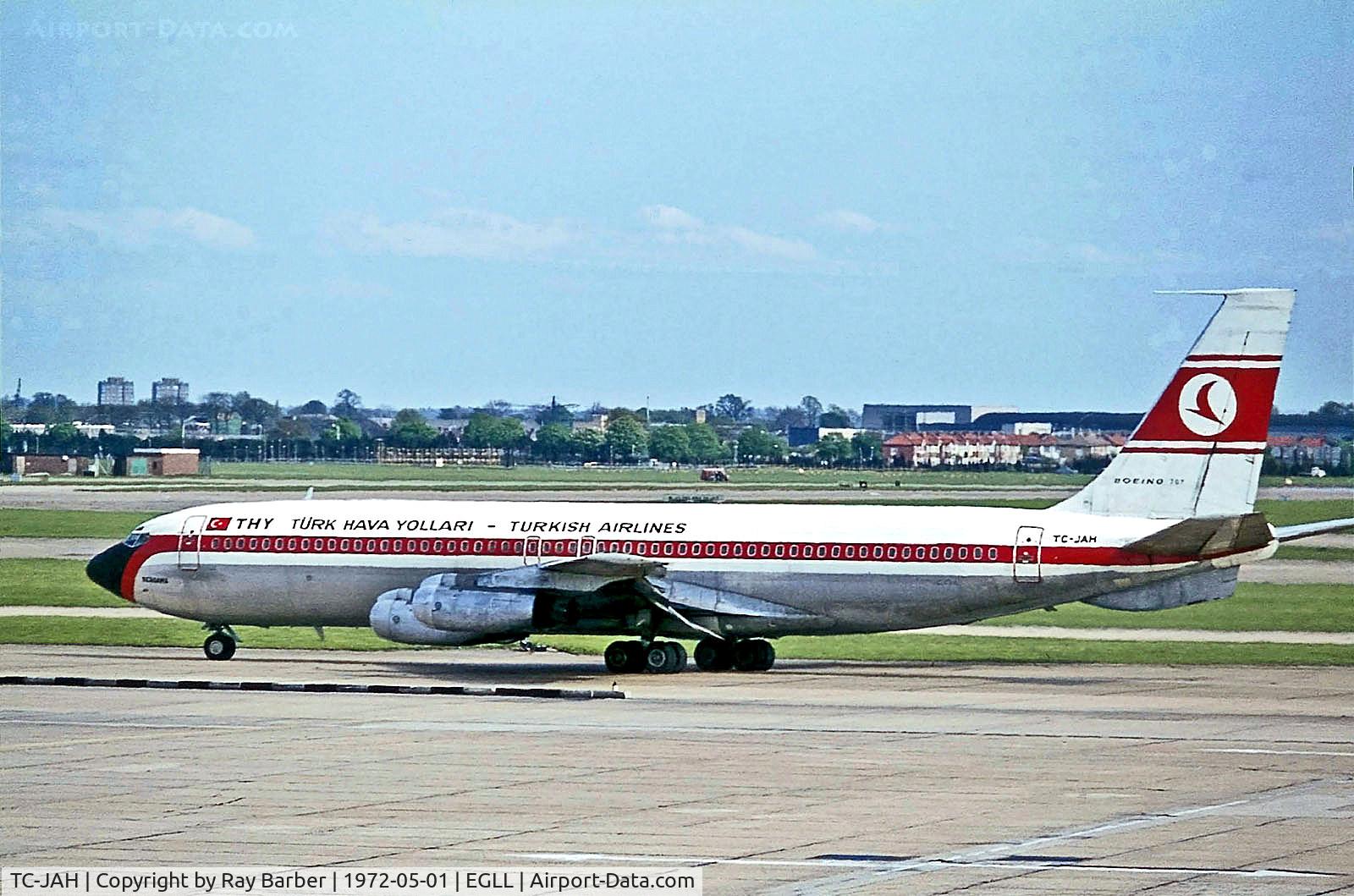 TC-JAH, 1958 Boeing 707-321 C/N 17593, TC-JAH   Boeing 707-321 [17593] (Turkish Airlines) Heathrow~G 01/05/1972