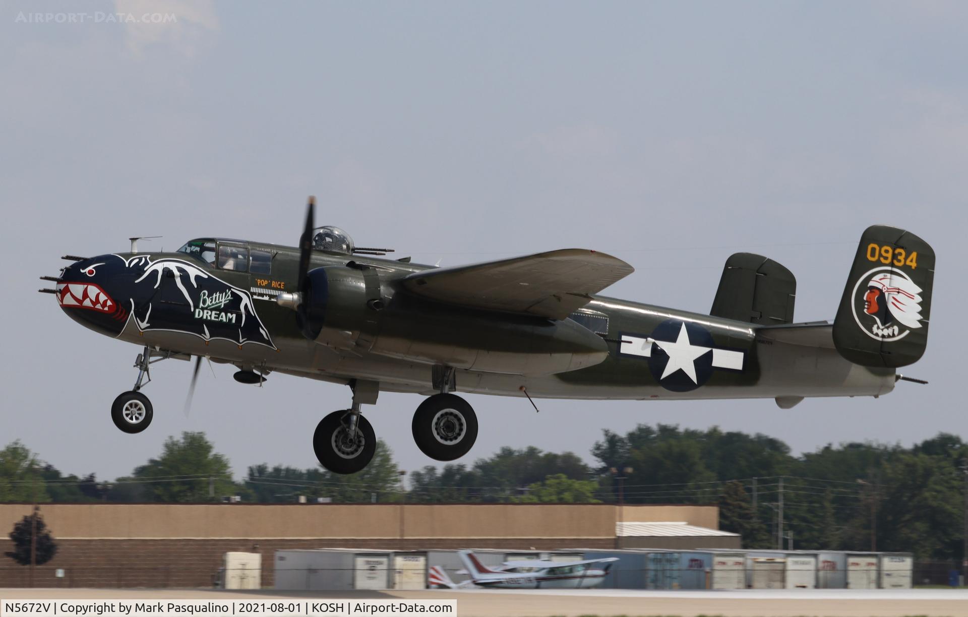 N5672V, 1945 North American B-25J Mitchell Mitchell C/N 108-47686, North American B-25J