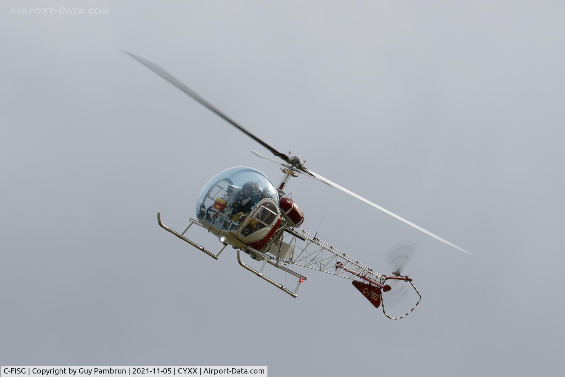 C-FISG, 1956 Bell 47G-2 C/N 1518, Departing