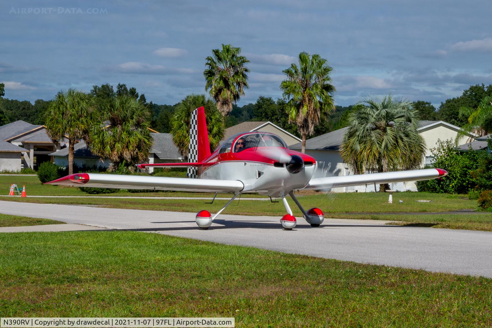 N390RV, 2012 Vans RV-7A C/N 70319, Departing from the 2021 Weirsdale Fly In