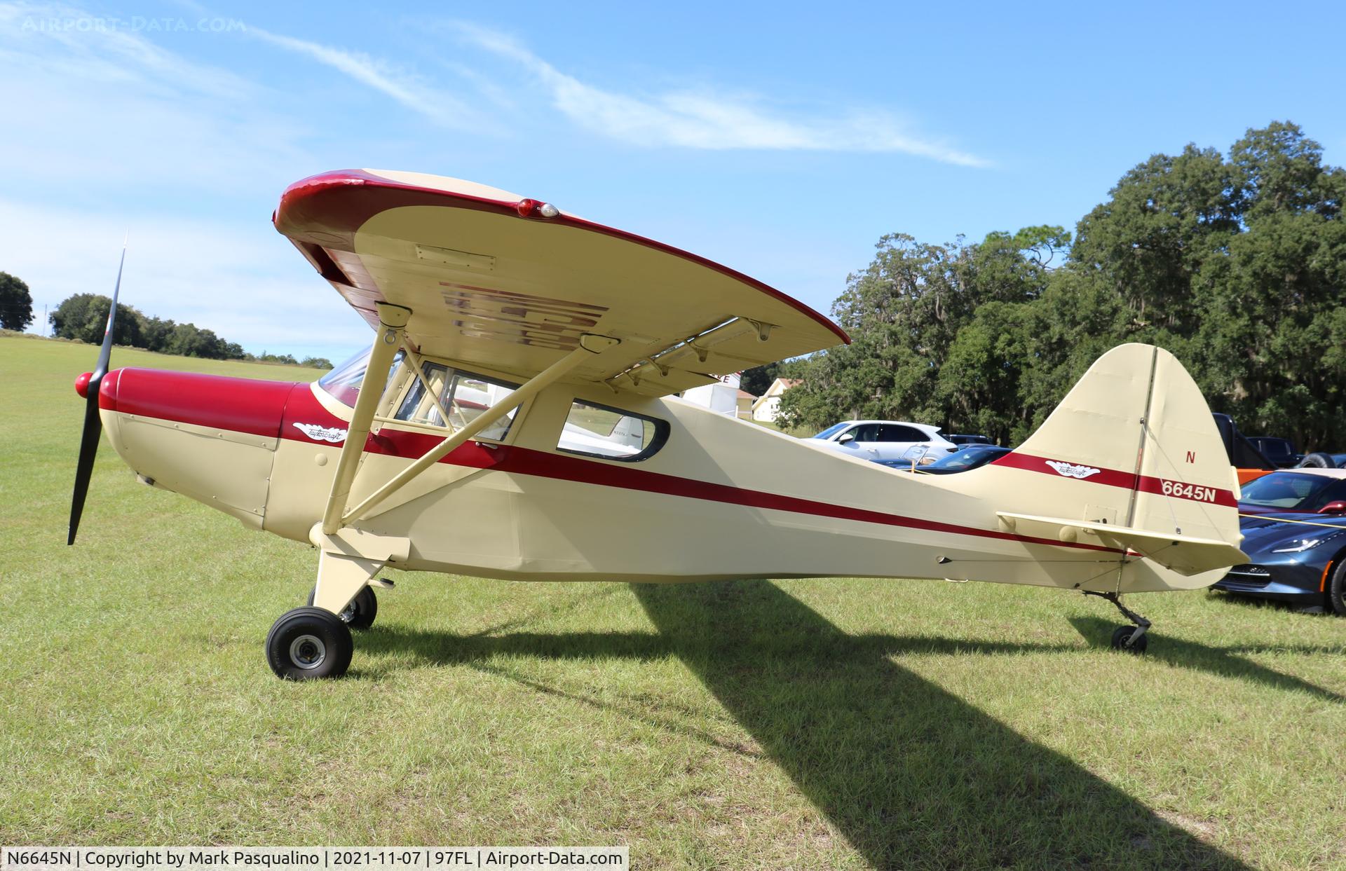 N6645N, 1952 Taylorcraft 15A C/N 5-13045, Taylorcraft 15A