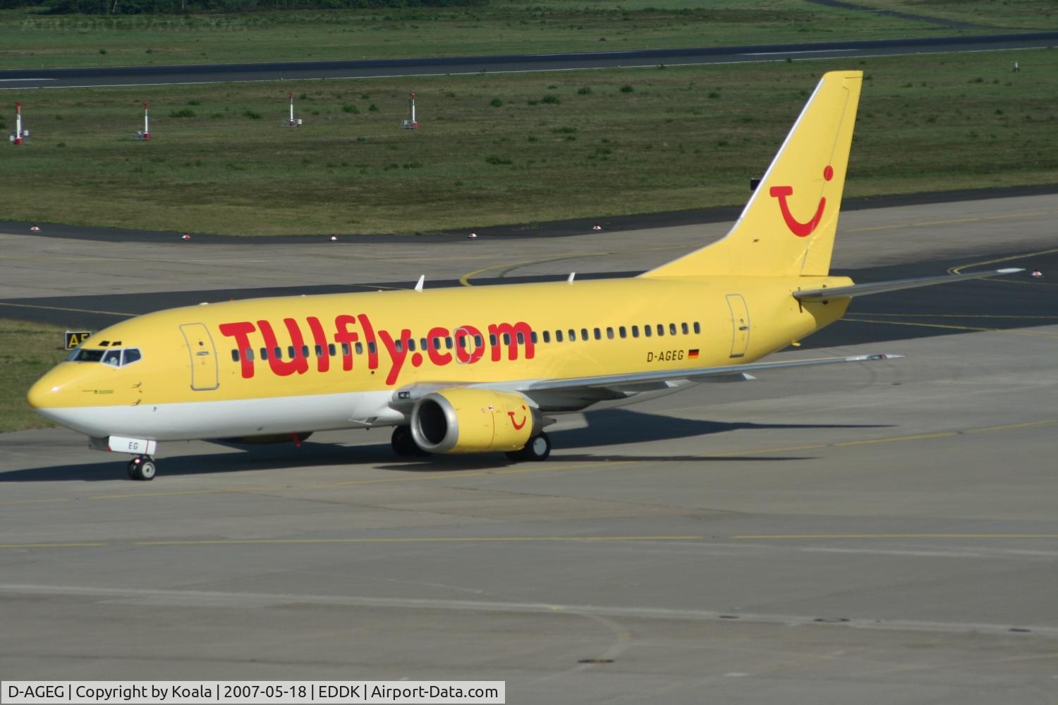 D-AGEG, 1988 Boeing 737-35B C/N 24237, Another yellow feaver plane