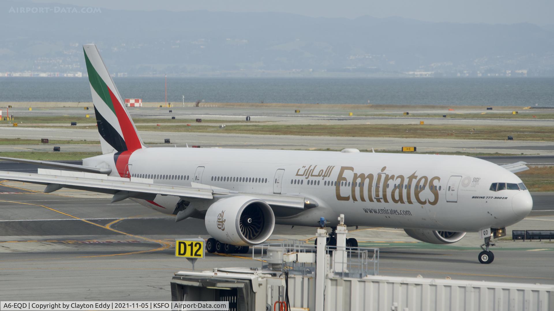 A6-EQD, 2017 Boeing 777-31H/ER C/N 42352, Sky Terrace SFO 2021.