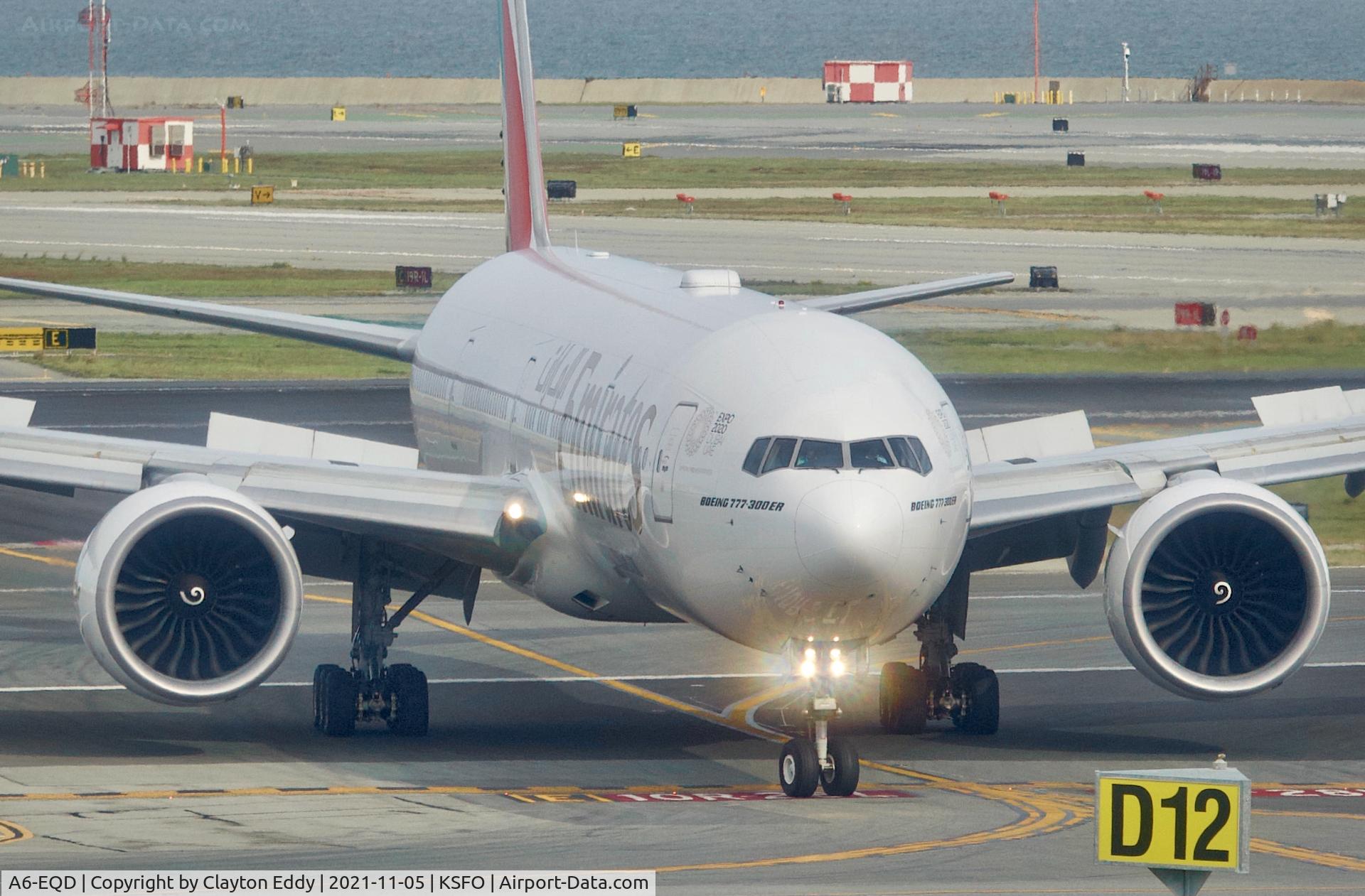 A6-EQD, 2017 Boeing 777-31H/ER C/N 42352, Sky Terrace SFO 2021.