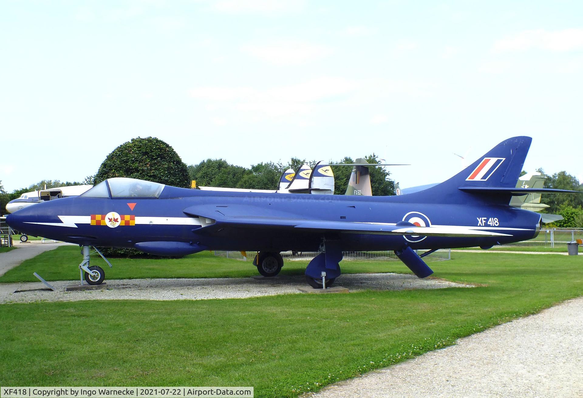 XF418, 1956 Hawker Hunter F.6A C/N S4/U/3294, Hawker Hunter F6A at the Flugausstellung P. Junior, Hermeskeil