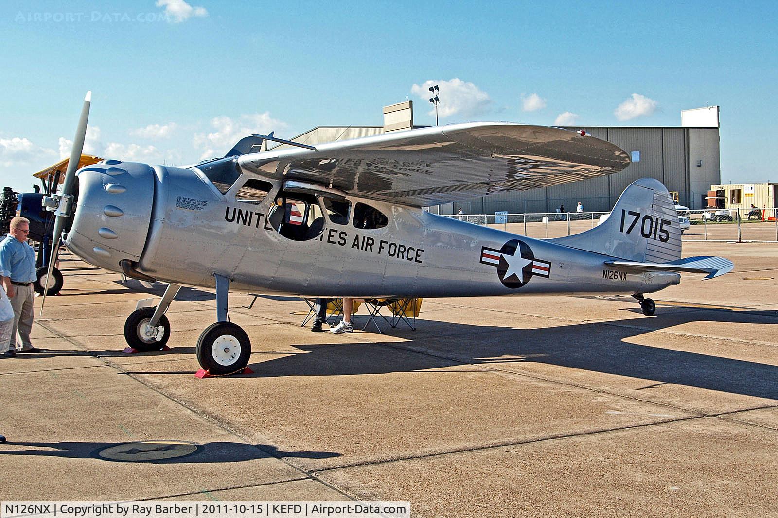 N126NX, 1951 Cessna 195 C/N 7858, N126NX   (17015 / 51-7015) Cessna 195 (U-20A) [7858] (Ex United States Army) Houston-Ellington Field~N 15/10/2011