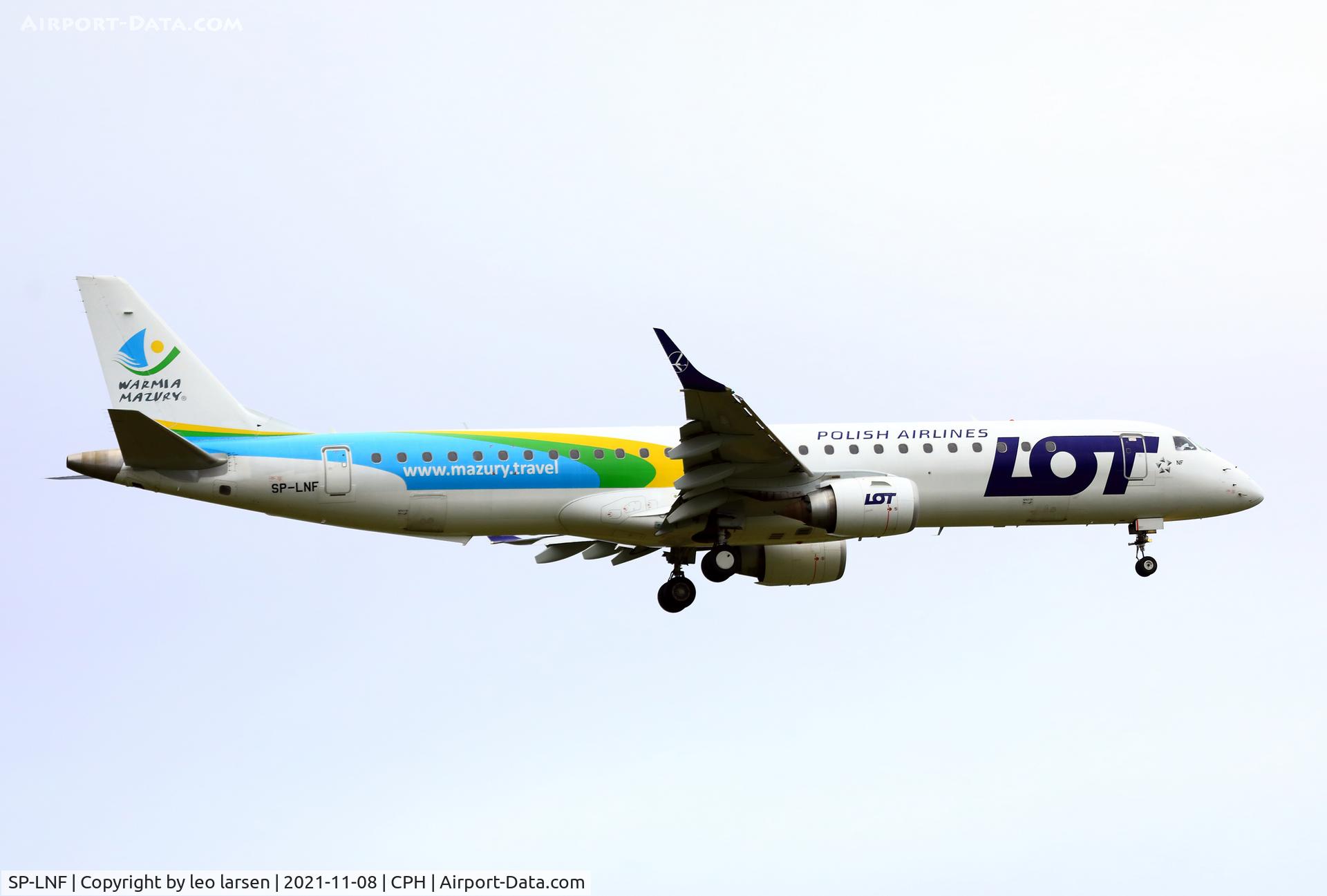 SP-LNF, 2013 Embraer 195LR (ERJ-190-200LR) C/N 19000596, Copenhagen 8.11.2021