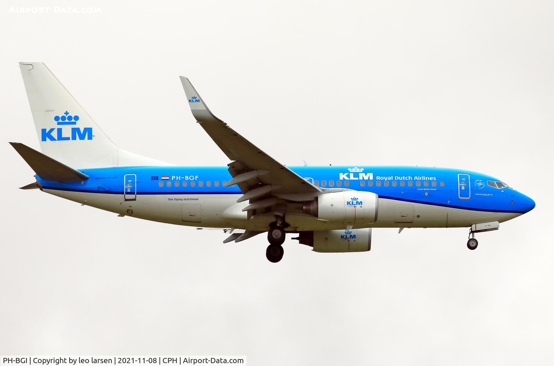 PH-BGI, 2010 Boeing 737-7K2 C/N 30364, Copenhagen 8.11.2021