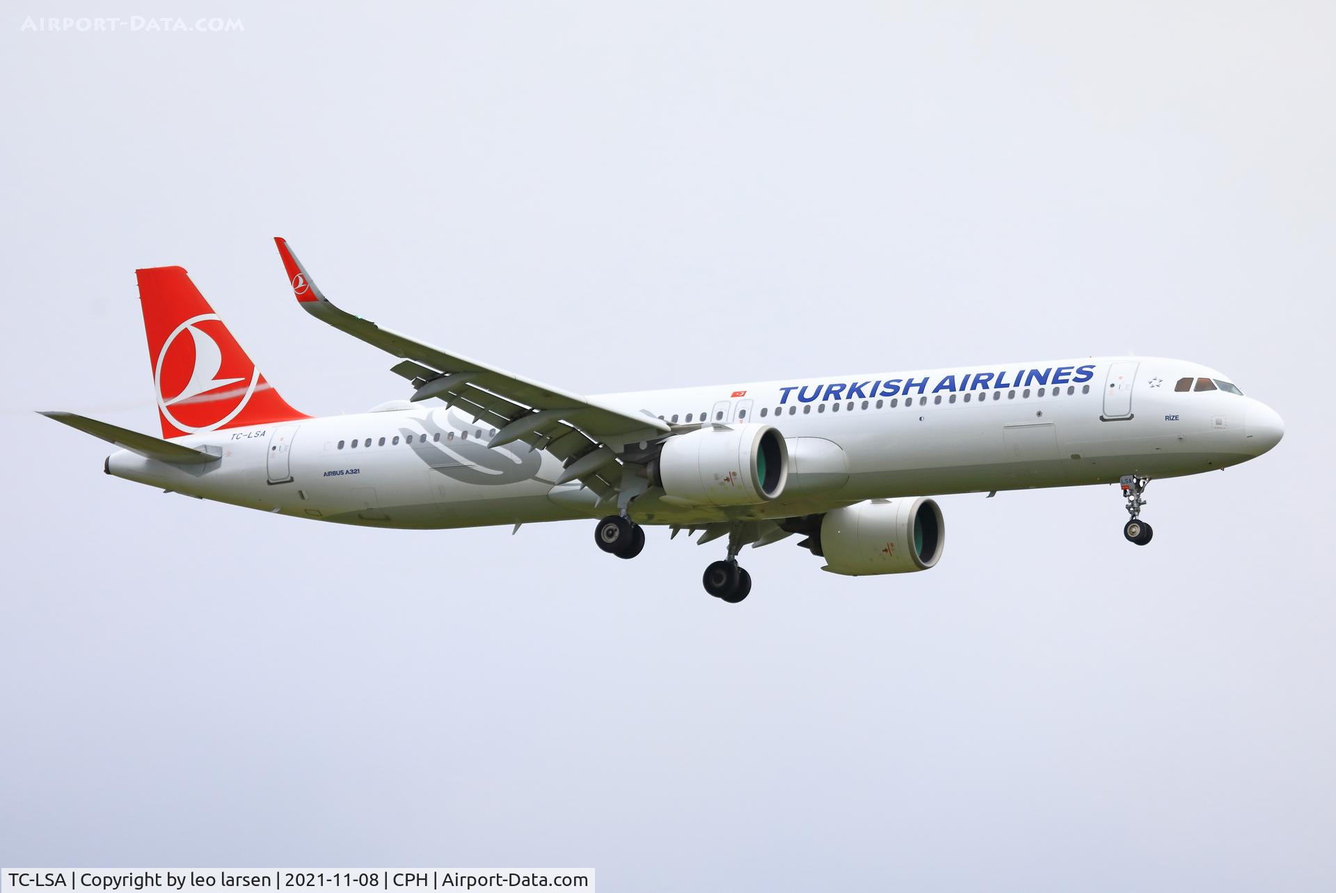 TC-LSA, 2018 Airbus A321-271NX C/N 8155, Copenhagen 8.11.2021