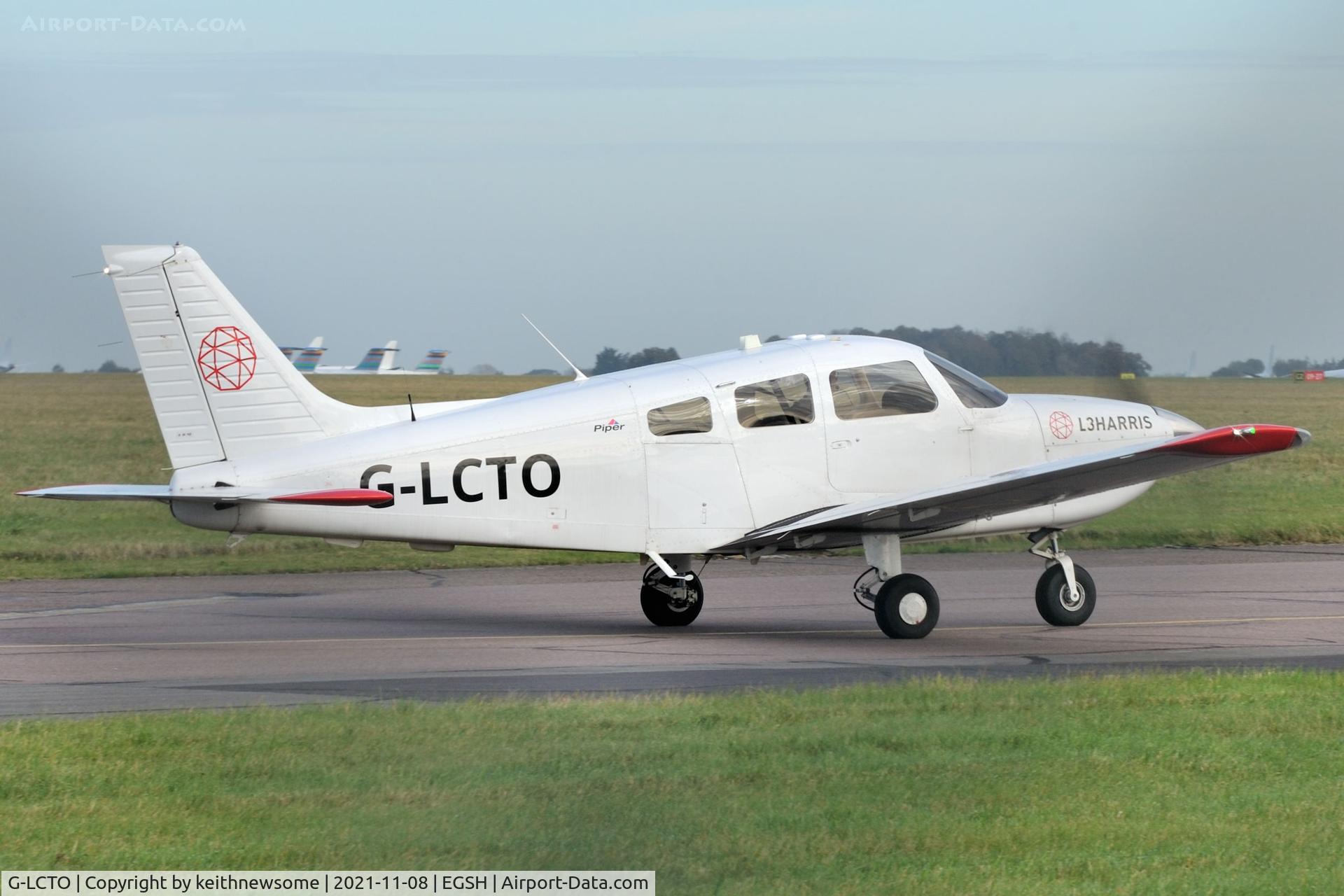 G-LCTO, 2019 Piper PA-28-181 Cherokee Archer III C/N 2881220, Leaving Norwich.