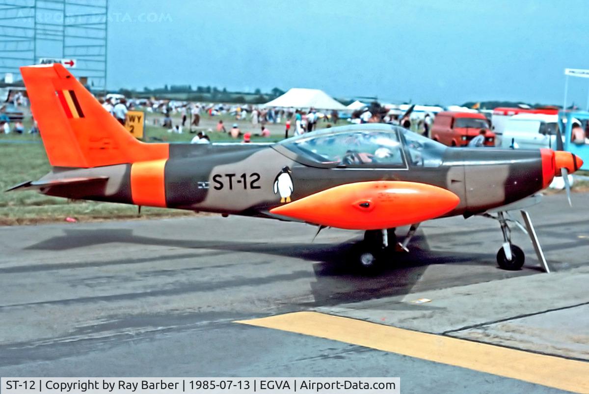ST-12, 1992 SIAI-Marchetti SF-260D C/N 846, ST-12   SIAI-Marchetti SF.260MB [1012] (Belgian Air Force) RAF Fairford~G 13/07/1985