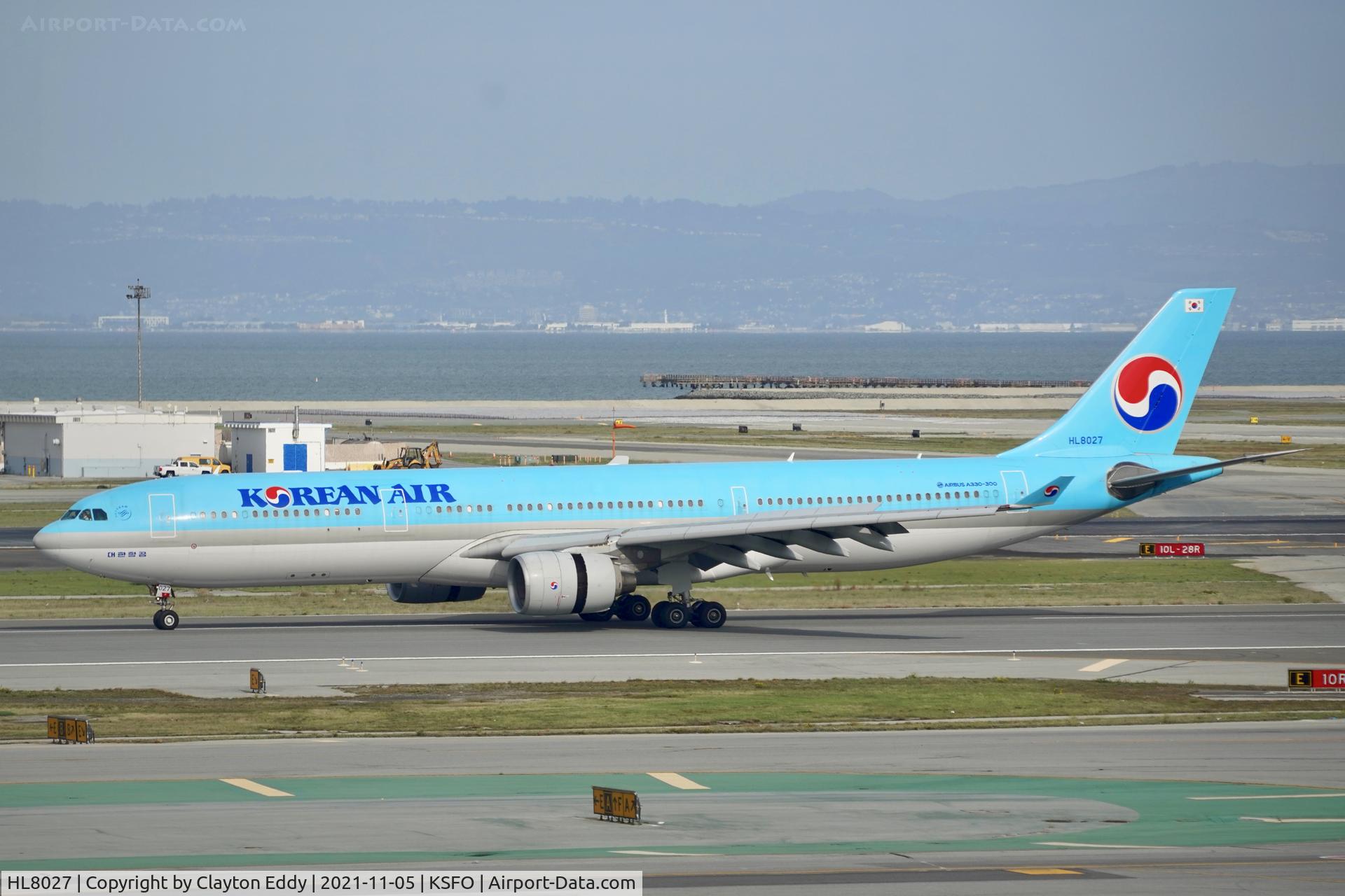HL8027, 2015 Airbus A330-323 C/N 1647, Sky Terrace SFO 2021.