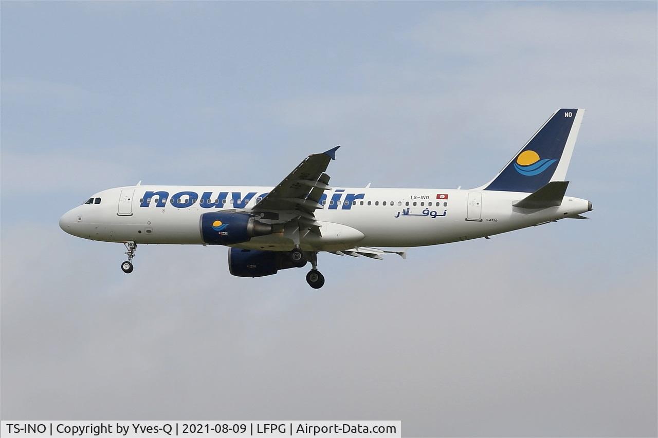 TS-INO, 2008 Airbus A320-214 C/N 3480, Airbus A320-214, On final rwy 26L, Roissy Charles De Gaulle airport (LFPG-CDG)