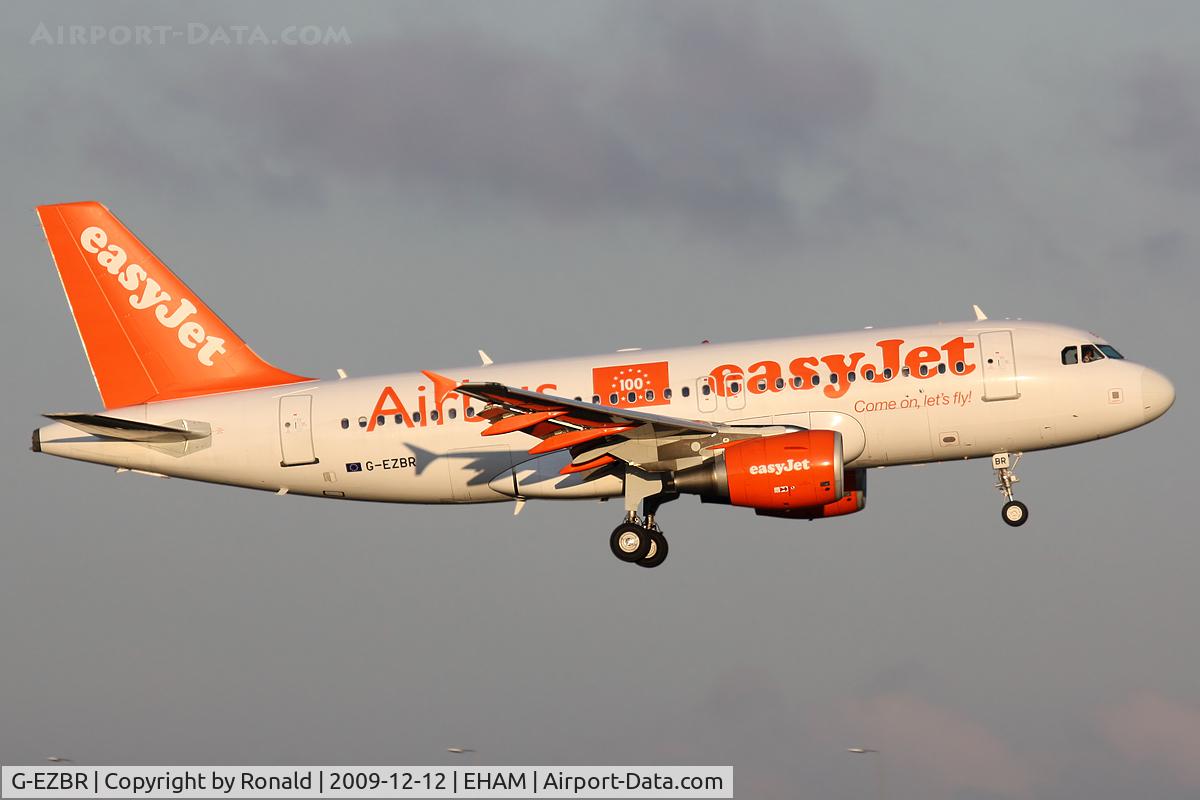 G-EZBR, 2007 Airbus A319-111 C/N 3088, at spl