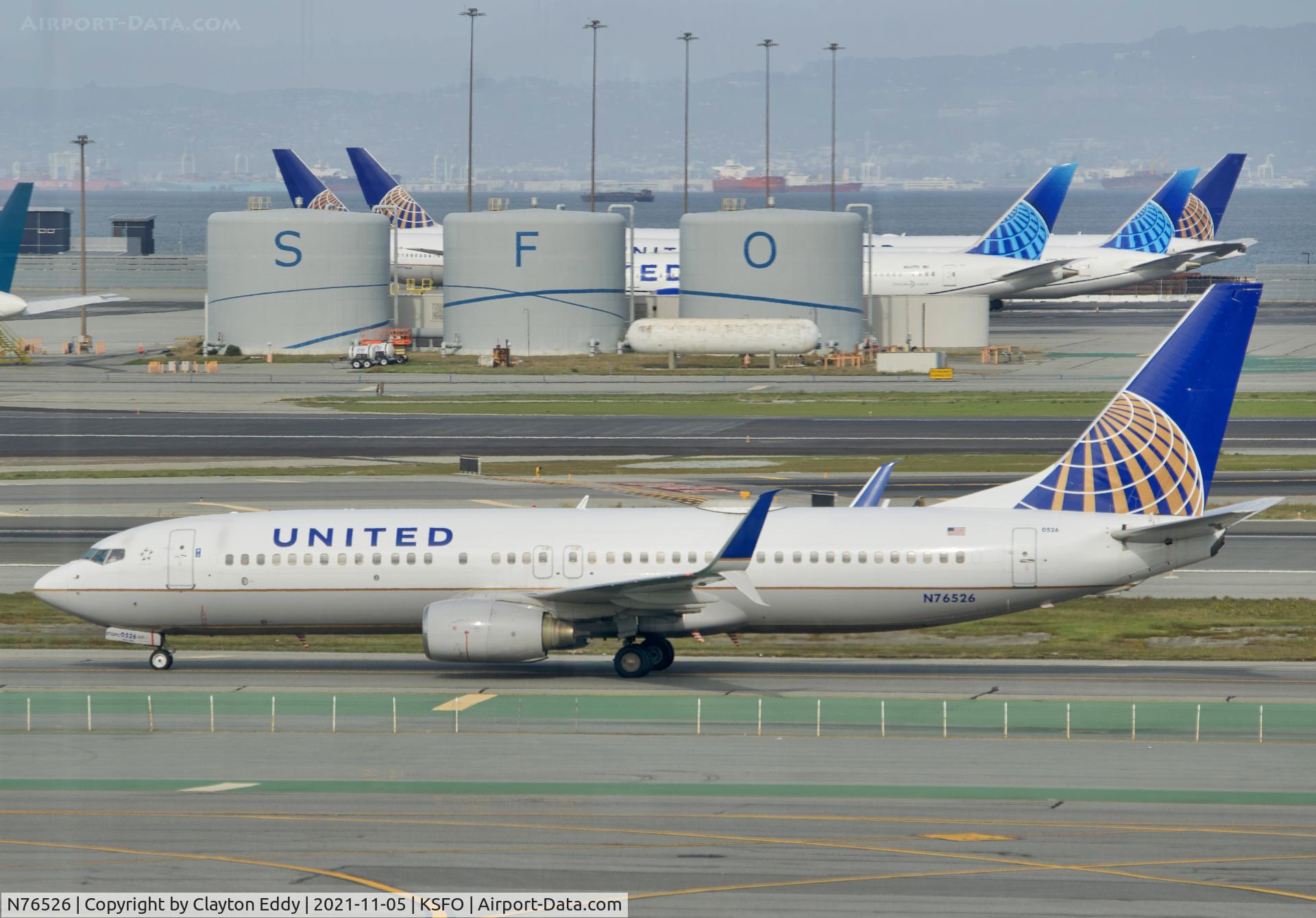 N76526, 2010 Boeing 737-824 C/N 38700, Sky Terrace SFO 2021.
