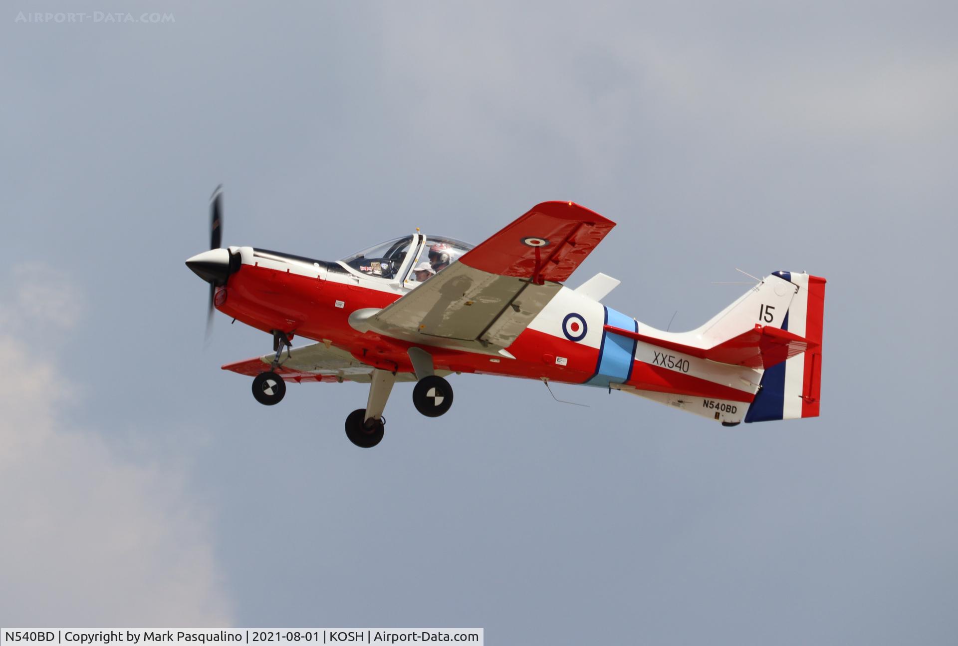 N540BD, 1973 Scottish Aviation Bulldog T.1 C/N BH120/232, Scottish Aviation Bulldog T.1