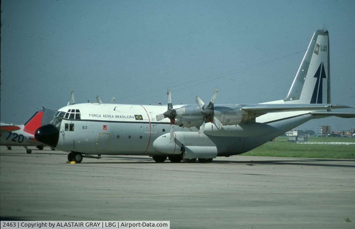 2463, 1975 Lockheed C-130H Hercules C/N 382-4570, caught on a sunny day at le Bourget 1979