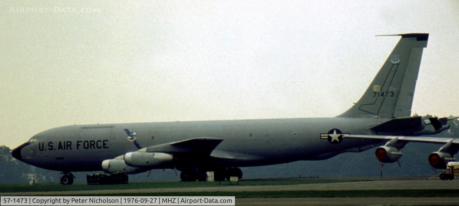 57-1473, 1957 Boeing KC-135A Stratotanker C/N 17544, KC-135A Stratotanker as seen at RAF Mildenhall in September 1976.