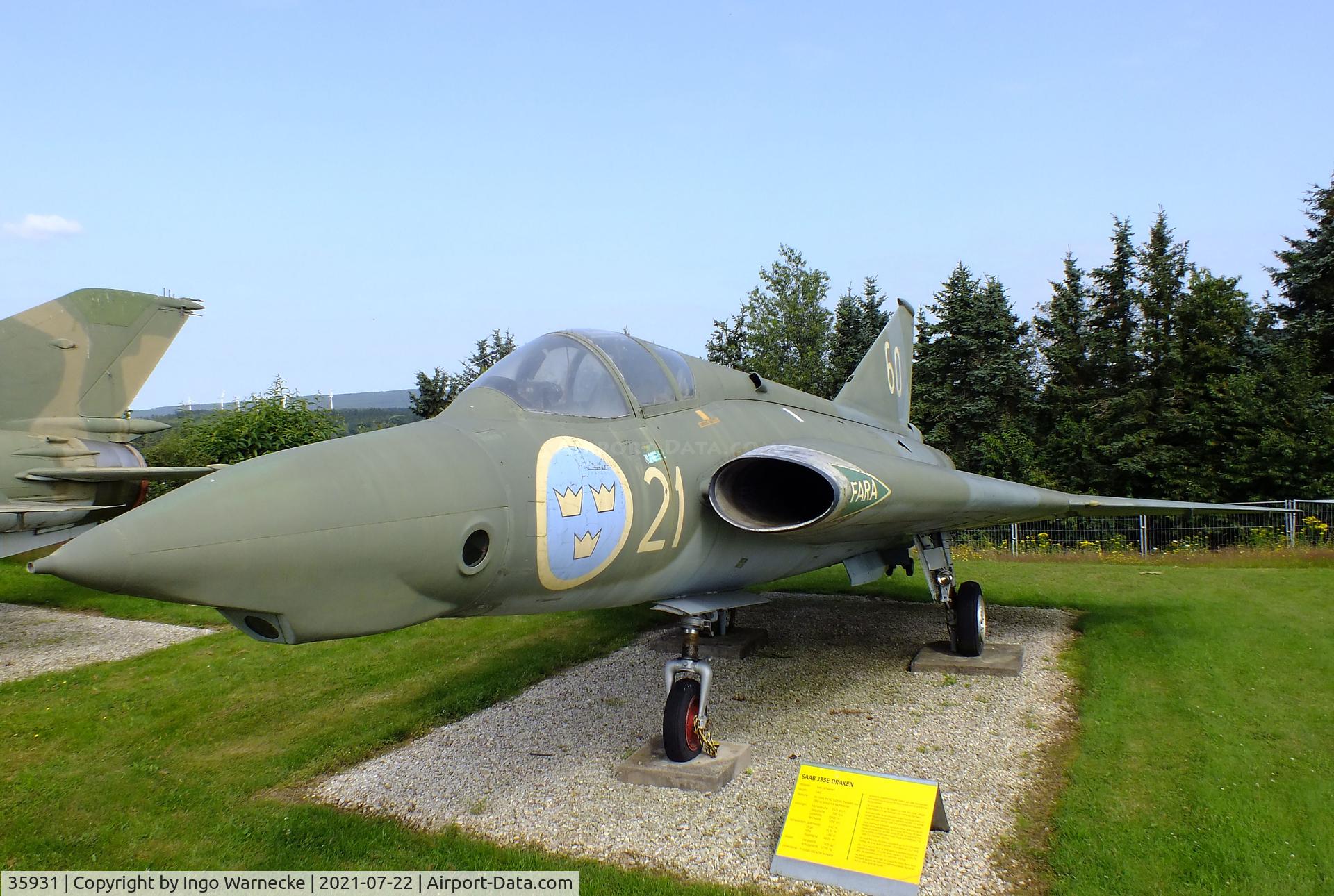 35931, Saab S-35E Draken C/N 35-931, SAAB S35E Draken at the Flugausstellung P. Junior, Hermeskeil